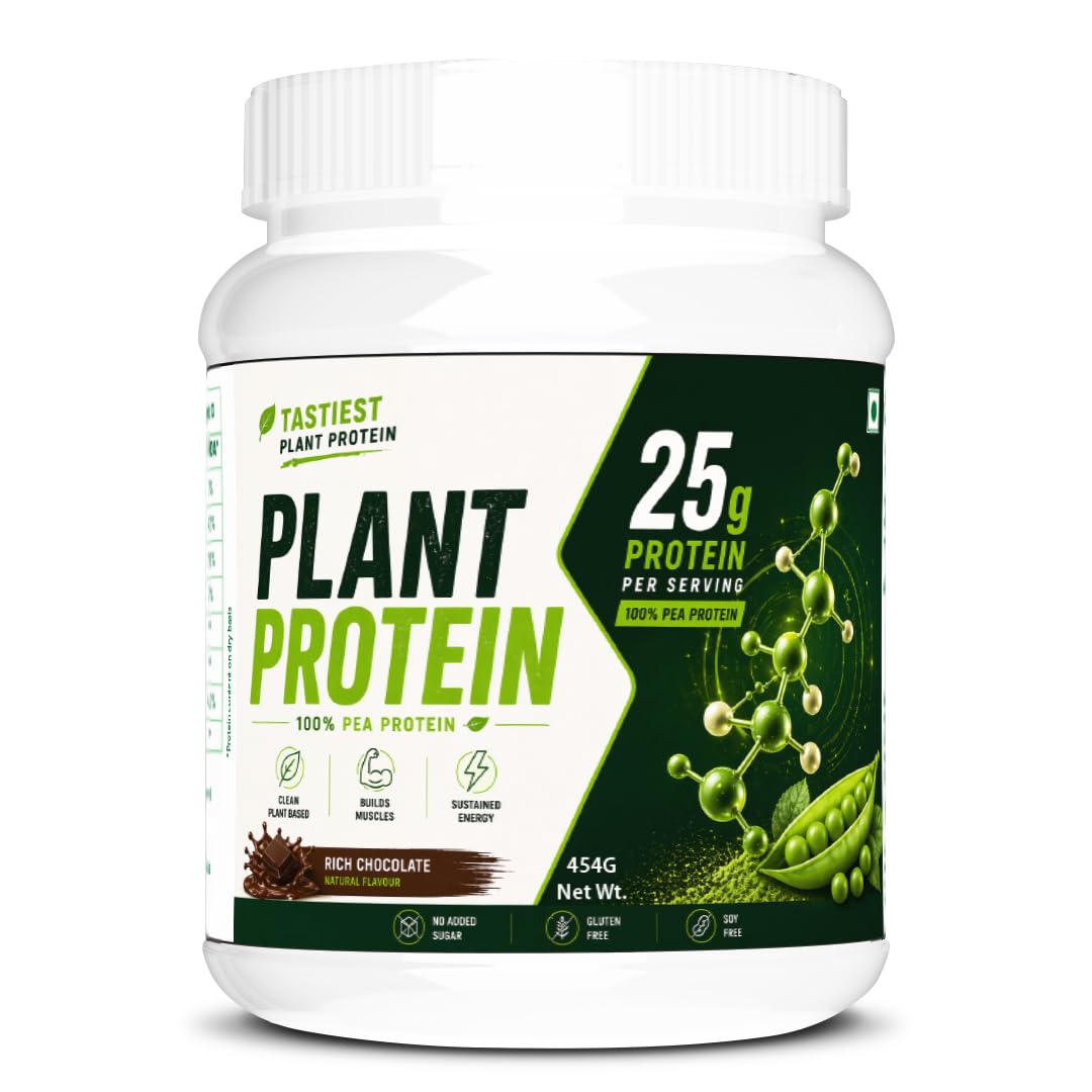 SOS Nutrition Plant Protein, 100% Pea Protein Isolate, 25g Protein, 454g