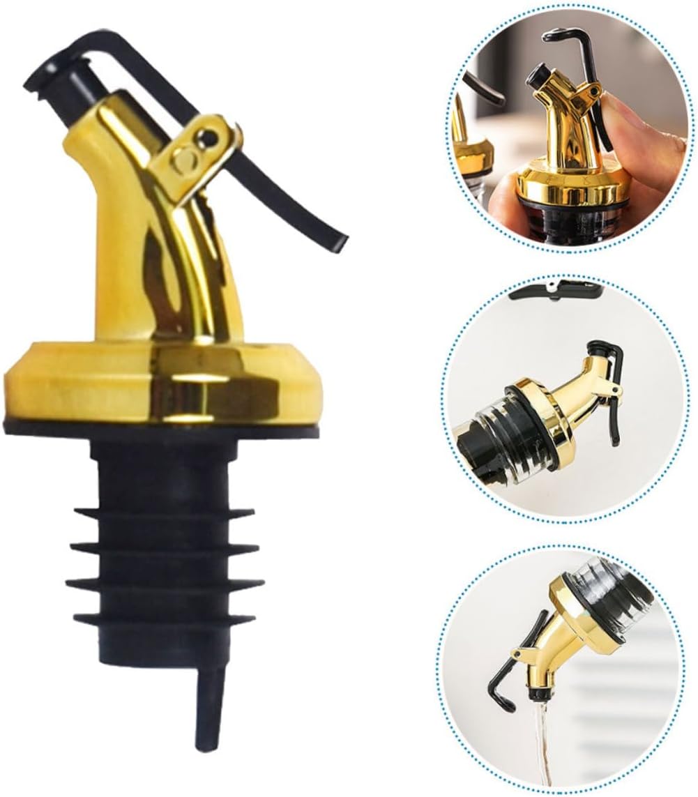 PRETYZOOM 15pcs Oil Pourer Spouts for Bottles Food-grade Dispenser with Airtight Seal for Wine Olive Oil Vinegar Easy to Kitchen Essential