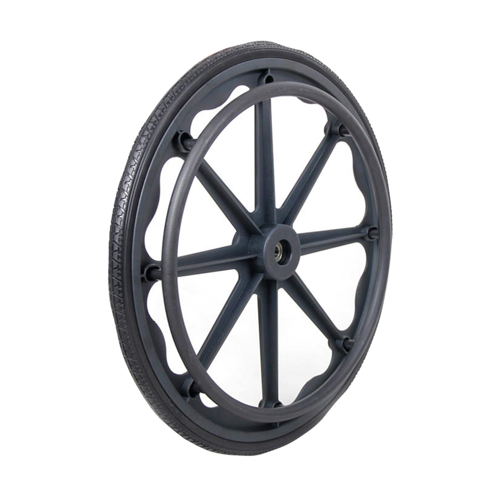 20-Zoll-, 22-Zoll- und 24-Zoll-Vollreifen, großes Rad, nicht aufblasbares Rollstuhl-Hinterrad, einteiliges Formteil, stabil und langlebig(24 inches)