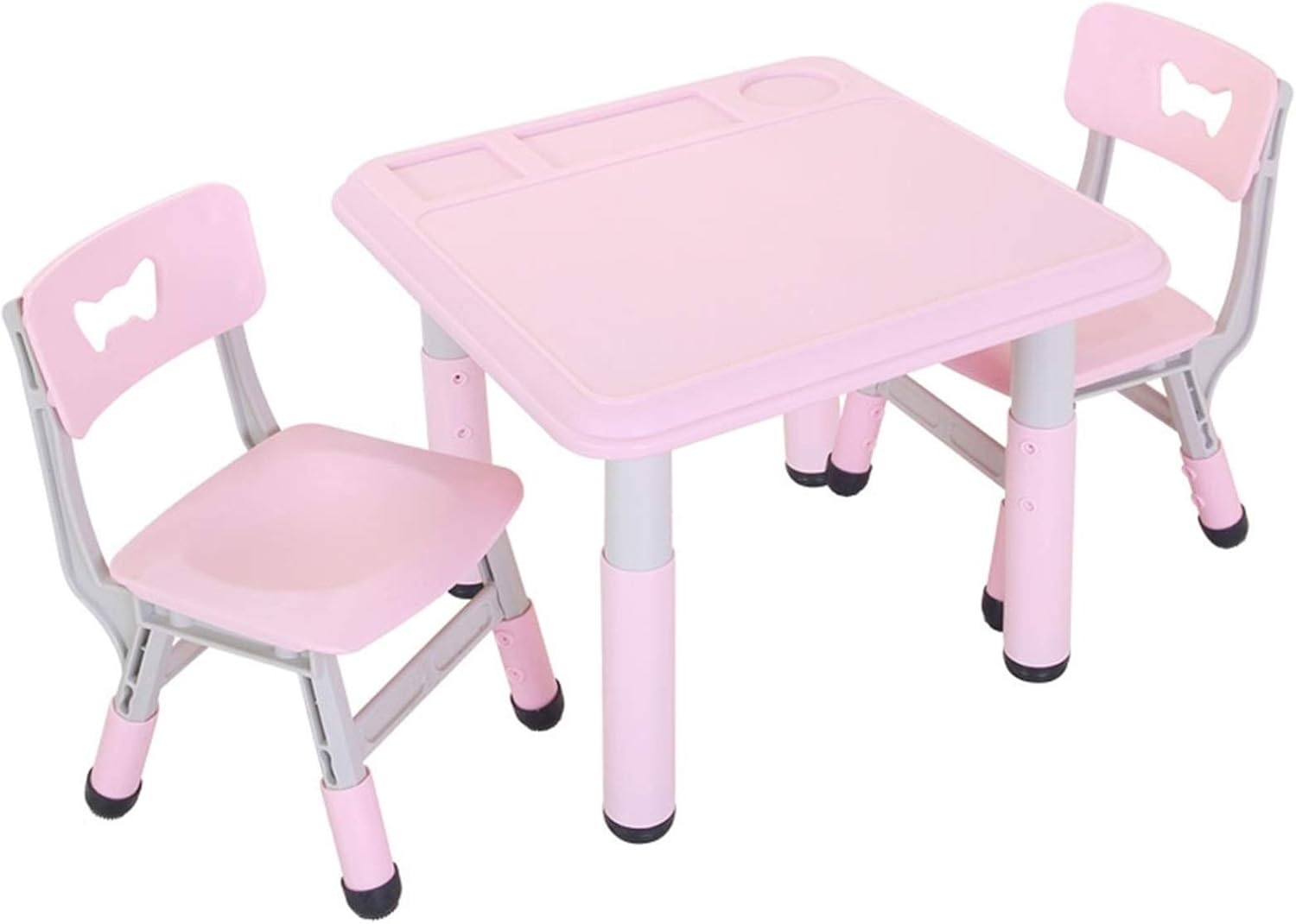 Escritorio para niños Juego de mesa y 2 sillas para niños Mesa plegable para niños Silla Mesas de aprendizaje Juego de sillas Mesa de plástico para niños Mesa de juego de juguete Escritorio para niños