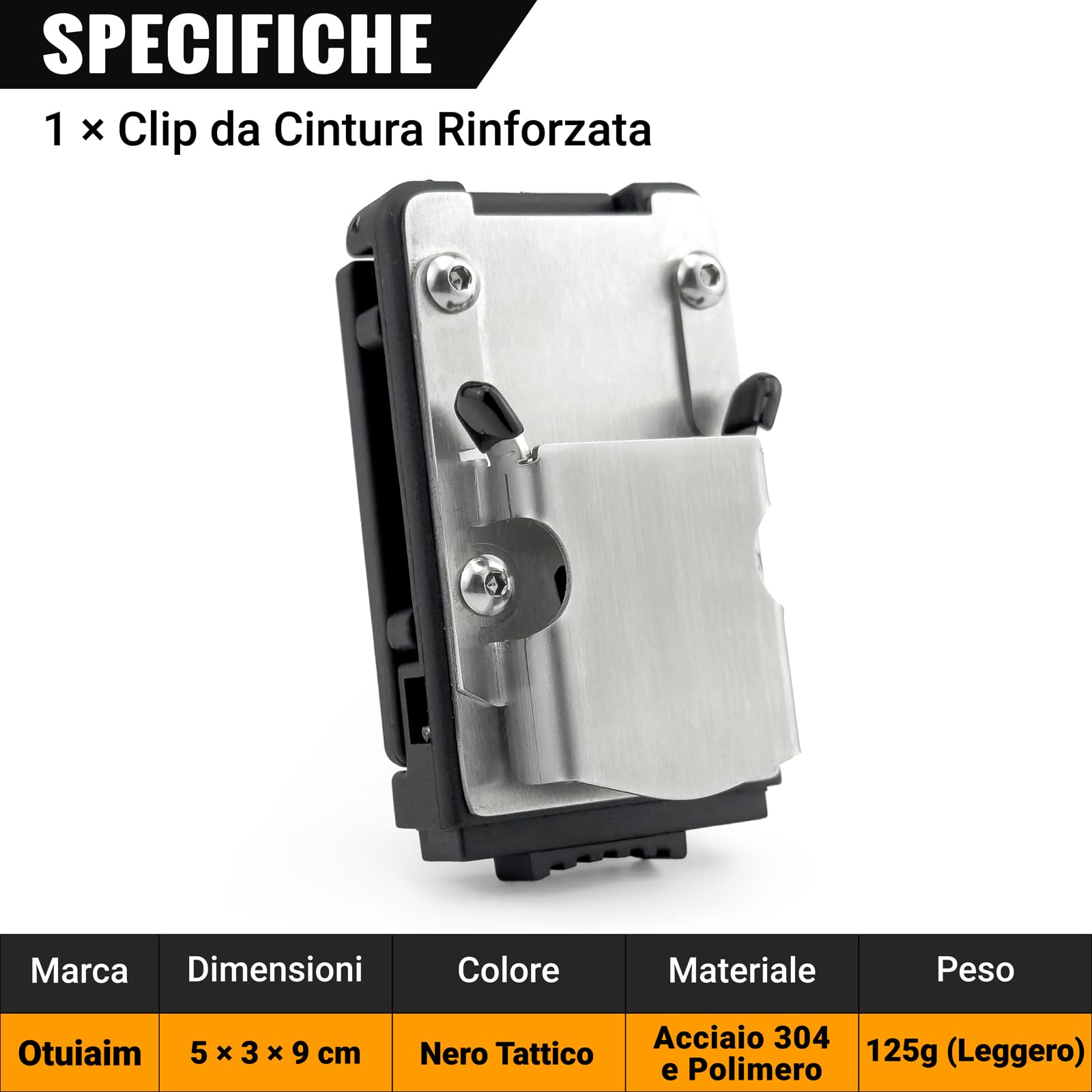 Porta Attrezzi da Cintura - Supporto Clip-on in Acciaio Inossidabile 304, Cintura Porta per Utensili per Ganci, per Trapani Senza Fili, Avvitatori ad Impulsi, Chiodatrici, Metri a Nastro