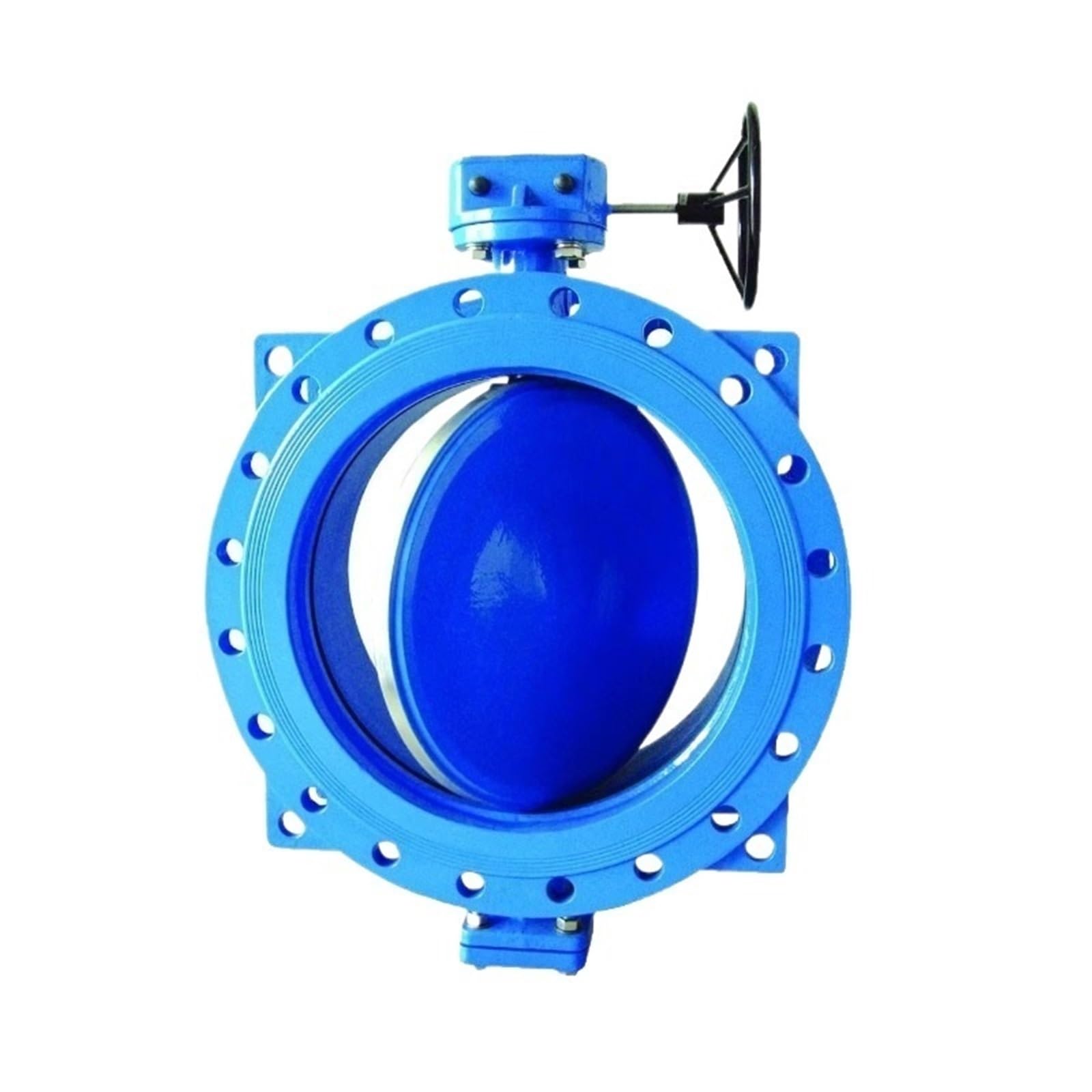 Qvctadpc Casting Double Flanged Eccentric Butterfly Valve For Water Gas Oil Media Hydraulic Power General Application