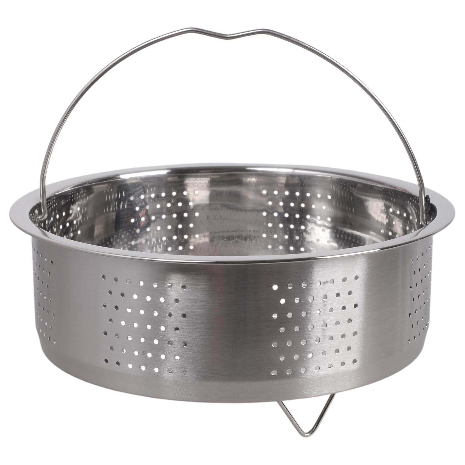 Msioytog Stainless Steel Steamer Basket for Metal Steamer Insert Steaming Rack with Handle Vegetables Fruit Colander Strainer Rice Steaming Basket