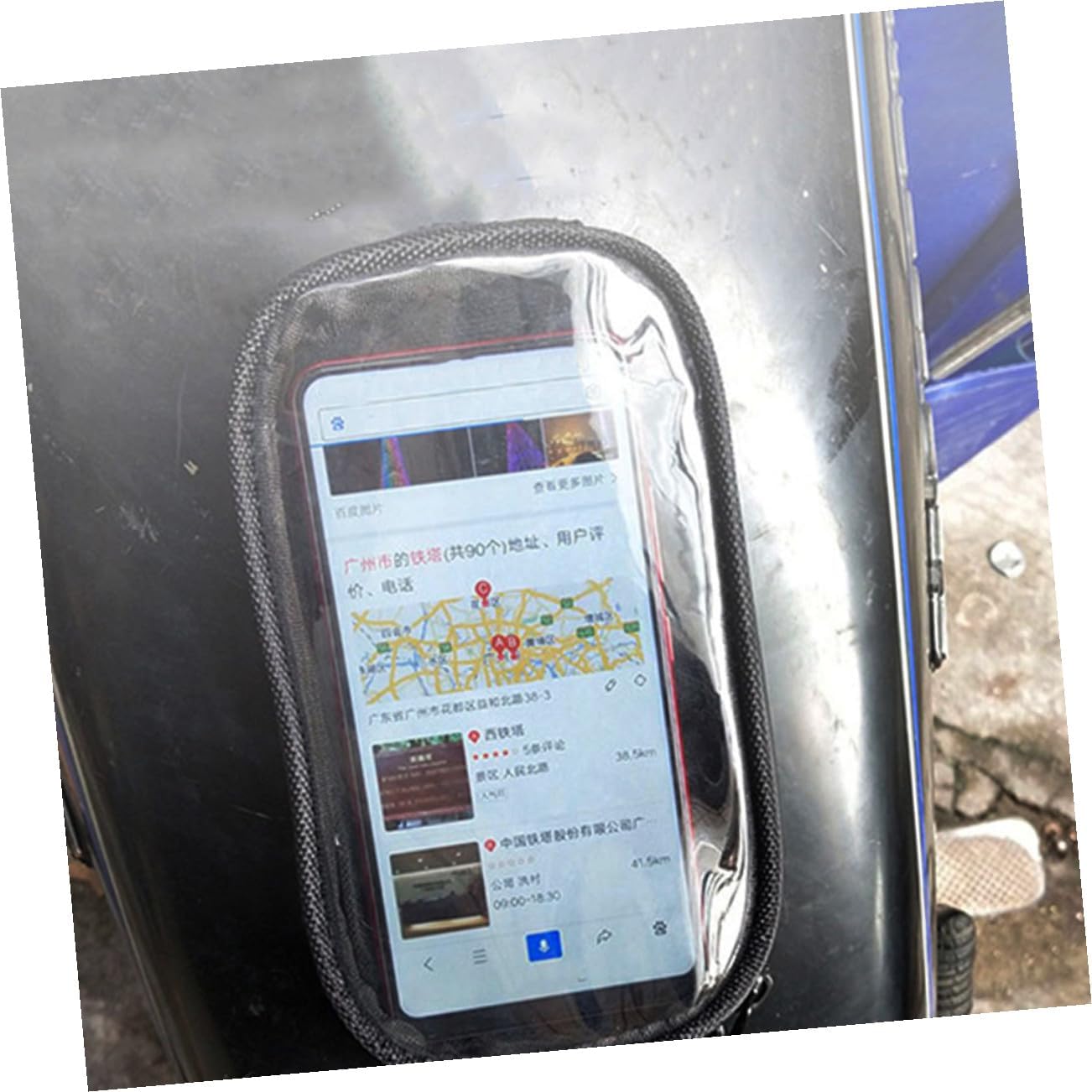 Unomor Motorcycle Tank Bag Window Magnetic Phone Holder Handlebar Bag for Motorcycles