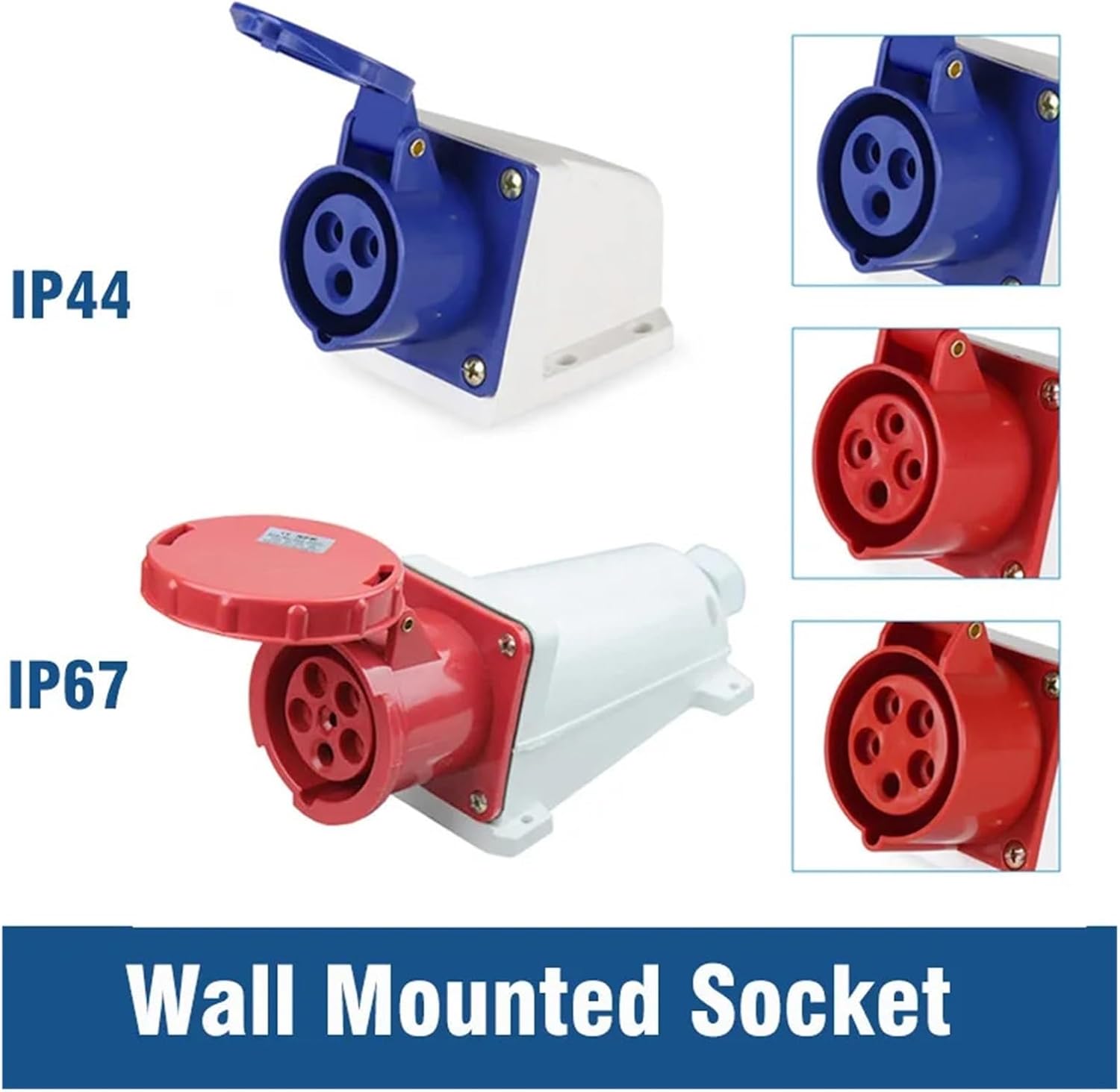 1pc Waterproof Industrial Socket Plug Coupler Core Dustproof Socket IP67 16A 32A 63A 125A