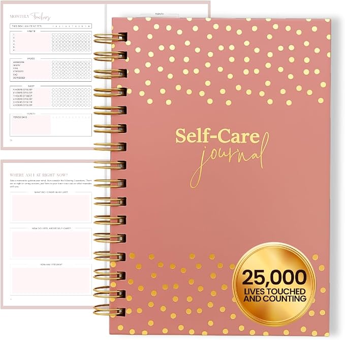 Pink Daily Self Care Journal