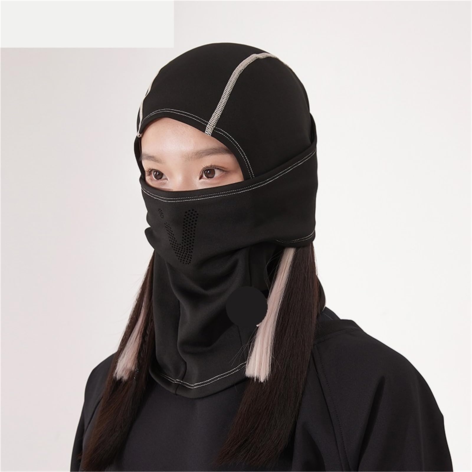 2Pcs Ski Mask Winter Cycling Thermal Keep Warm Windproof Face Fishing Skiing Hat Headwear para Esquí Ciclismo