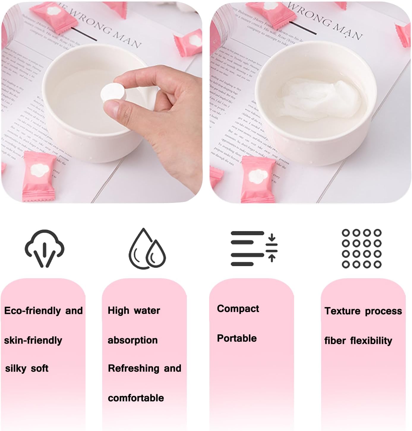 Gunwon 20 Pcs Disposable Compressed Towel Mini Coin Style, Disposable Portable Mini Coin Cotton Face Towel,Soft Facial Compressed Washcloth Hand Wipes for Travel, Home, Outdoor Sports, Hiking 4 61Hd2GtU7CL. AC SL1500