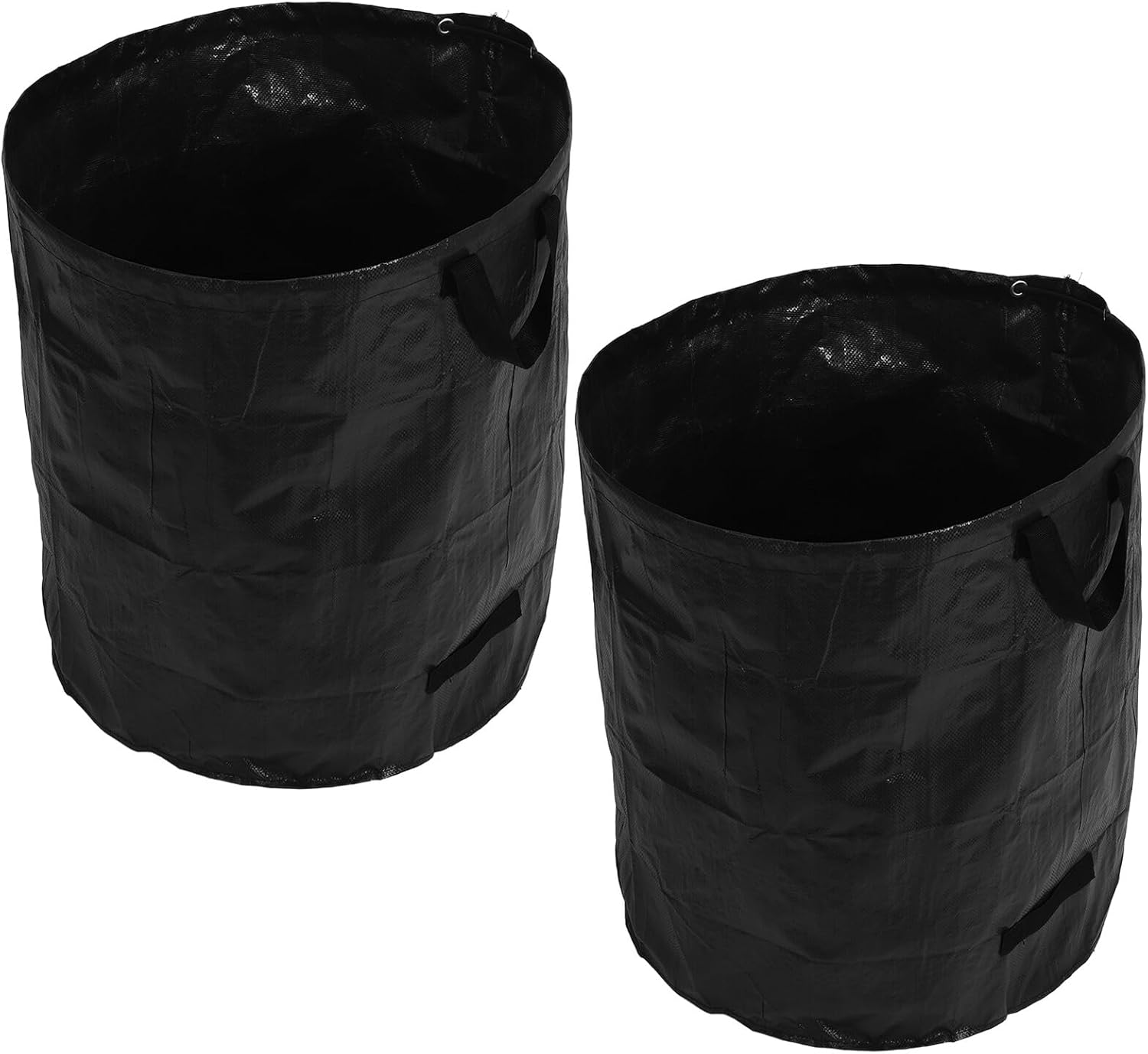 Kisangel 2pcs 270l Reusable Lawn Tractor Leaf Bags with Handles Collapsible Yard Waste Containers for Garden Leaves and Outdoor Trash Collection Heavy Duty 67×76cm Collector Bags for Lawn