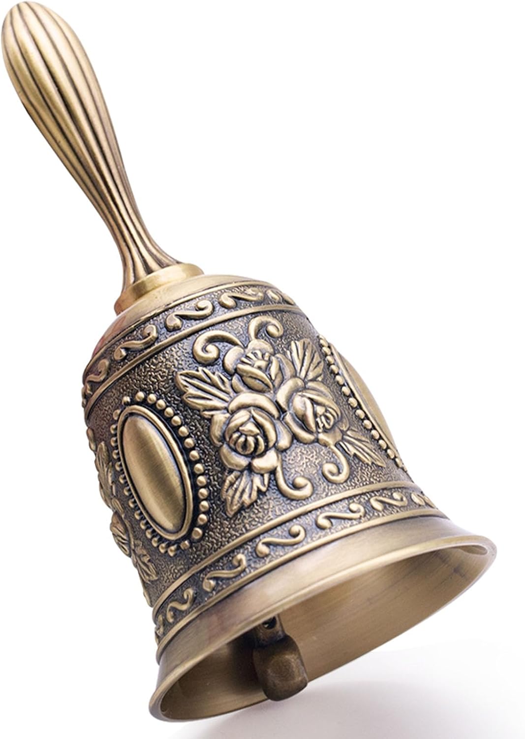DomeStar Hand Bell Brass Call Bell for Bedside, Dinner, Wedding (Brass) Thumbnail