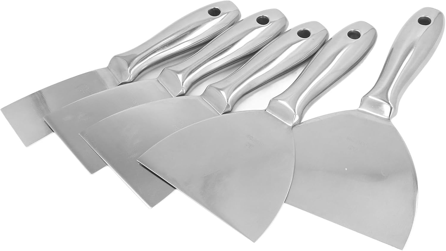 Stainless Steel Caulk Scraper Set Efficiently Removes Plaster Grout Putty Cleaning Tool 2 Inch, 3 Inch, 4 5 6 Size for Home Decoration and Woodworking Projects