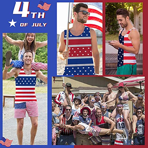 Raisevern Men's American Flag Tank Tops 4Th Of July Sleeveless Shirt Stripe And Stars Animals Summer Cool Usa Patriotic Tee Workout Athletic Training Sports Undershirts #TOP5