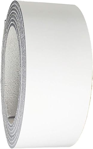 Tiras de cuero blanco de 1.25 pulgadas de ancho  Correas de cuero Latigo de hasta 96 pulgadas de largo  6-7 oz. (0.094  0.110 in) Tiras de cuero