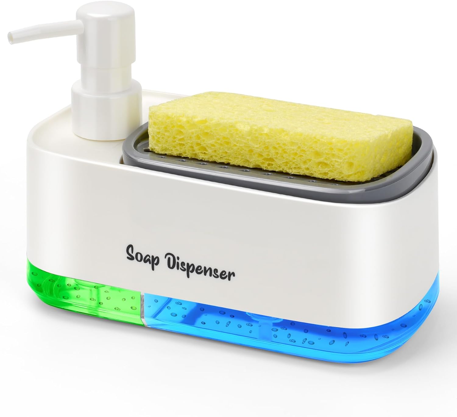 Hand and Dish Soap Dispenser Set for Kitchen, Dual Soap Dispenser with