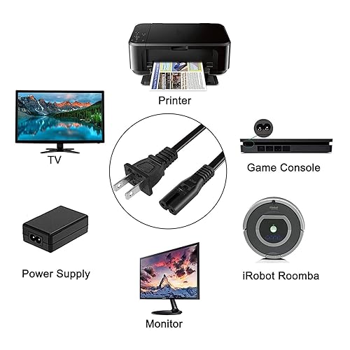 Miniatura 4 de DKKPIA Cable de alimentación de CA para SUNUV SUN5 SUN5 Plus SUN5PLUS Lámpara LED profesional UV para uñas