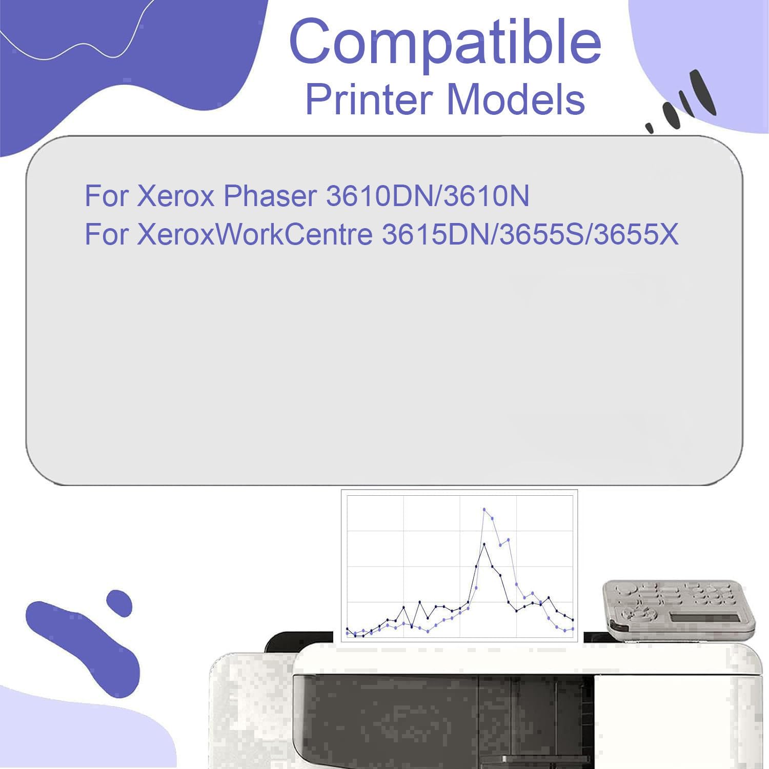 Unità tamburo di ricambio 113R00773 113R00773 Tamburo immagine 3610DN per stampanti Xerox Phaser 3610DN 3610N WorkCentre 3615DN, facile da installare e utilizzare.,3610DN-2Set