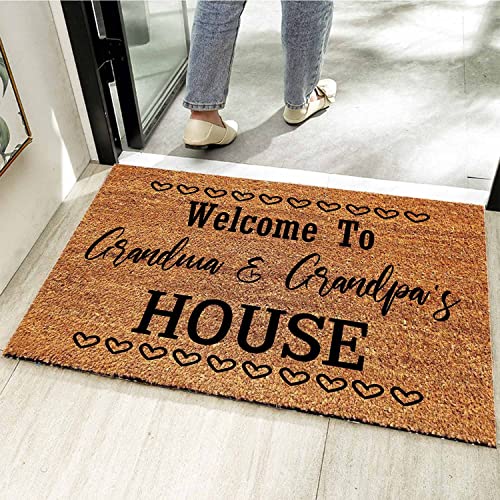 Funny-Coir-Doormat-Welcome-to-Grandma-and-Grandpas-House-Welcome-Front-Porch-Decor-Doormat-For-The-Entrance-Way-Personalized-Rugs-Prank-Gift-Non-Slip-Outdoor-Coconut-Coir-Doormat-236-x-157-inch Funny Coir Doormat Welcome to Grandma and Grandpas House Welcome Front Porch Decor Doormat For The Entrance Way Personalized Rugs Prank Gift Non Slip Outdoor Coconut Coir Doormat 236 x 157 inch