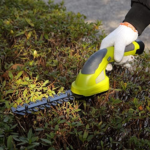 Cordless Grass Shear & Hedge Trimmer, DEWINNER Hand Held Trimmer, Ideal for Shrub, Garden, Grass or Lawn Cultivation, Battery & Charger Included