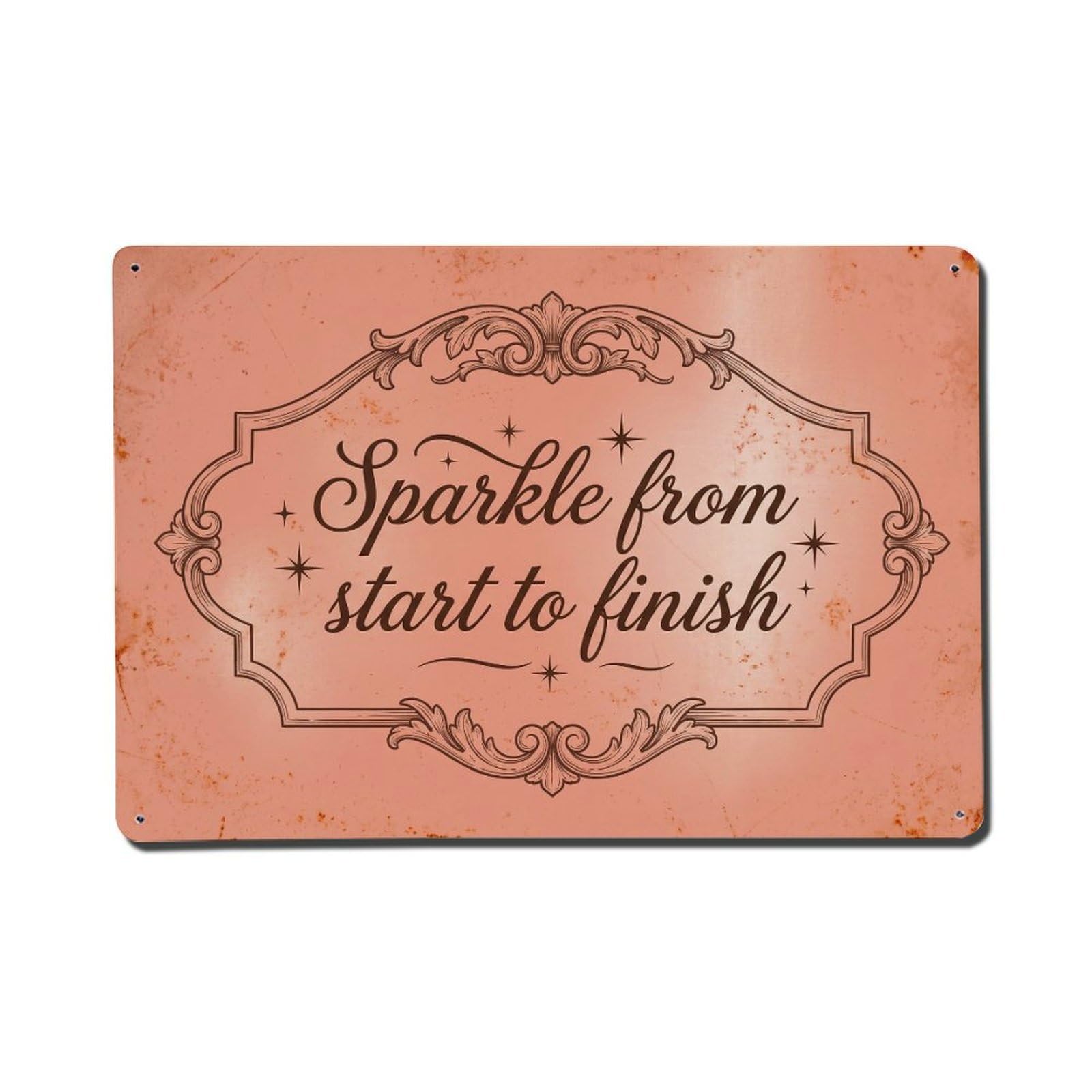 Olhnbad Style Sparkle From Start To Finish Hand Washing Quote Metal Tin Sign