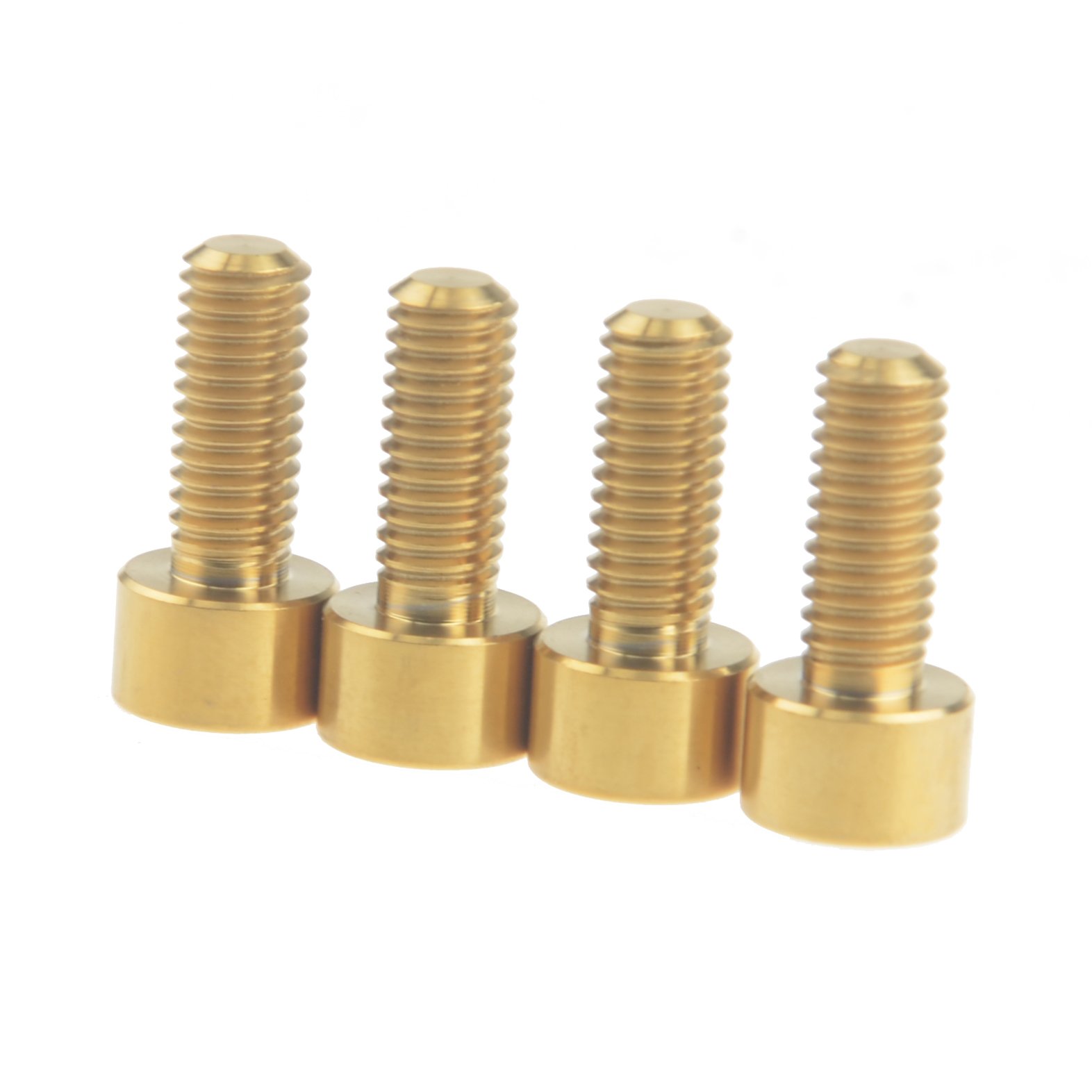 Wanyifa Lot de 4 vis en Titane M6 x 15 mm pour calipe de Frein à Disque Shimano XTR XT SLX, M6x15mm Bolts, Titane Normal