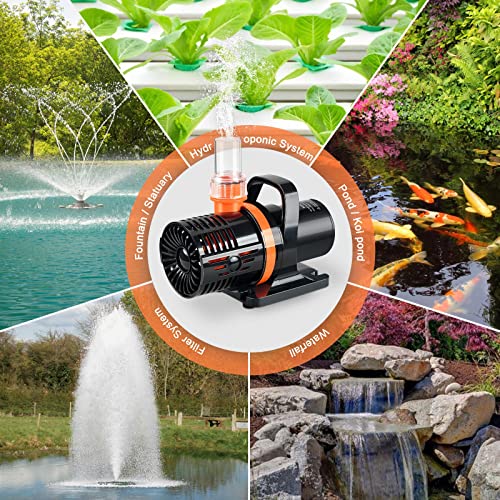 Jerepet 4500Gph Pond Pump,Submersible Water Pump,23Ft Max Lift Waterfall Pump,With Barrier Bag, Used As Fountain Pump Outdoor,For Koi Pond Statuary Pump #TOP6