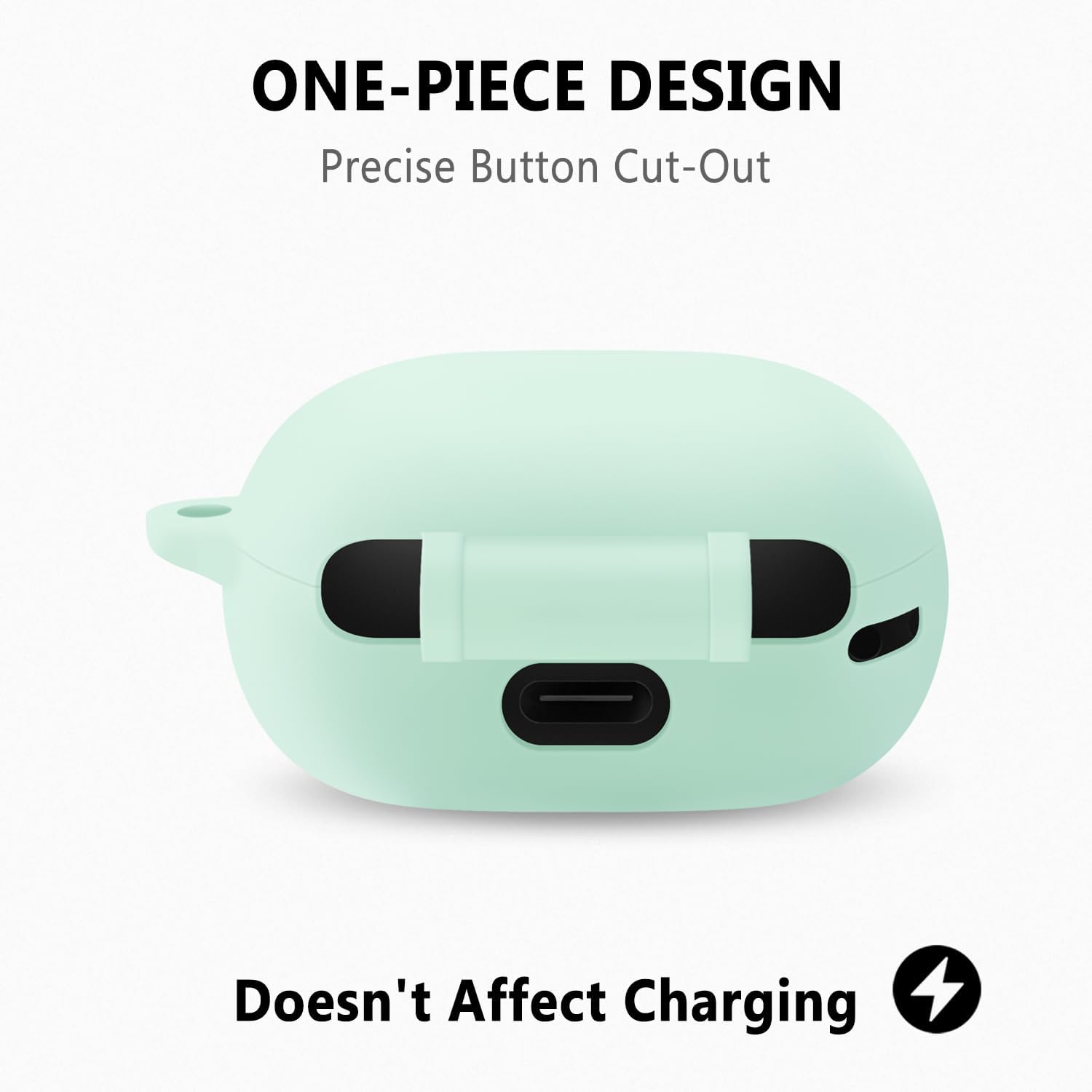 Geiomoo Silicone Case for Anker Soundcore P20i, Anker Soundcore R50i, Protective Cover with Carabiner (Luminous Green) - Image 4