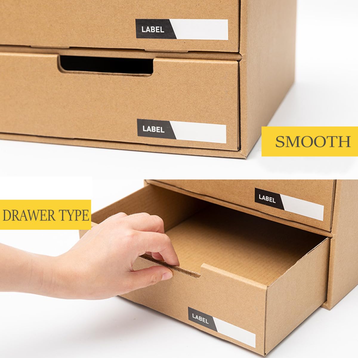 Organizer per Documenti in Carta Cassetti Modulari, Scatola Portaoggetti per Scrivania di Casa e Ufficio, di Archiviazione Compatto e Funzionale
