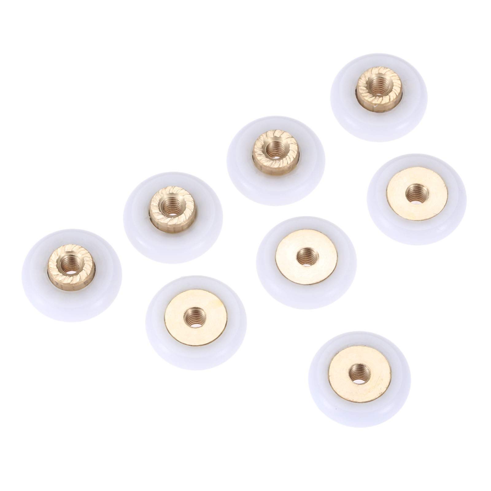 Set Di 4 Rulli Per Porta Doccia - Ruote Doppie Da 23 Mm, In Nylon E Lega Di Zinco, Per Vetri Spessi 3-6 Mm