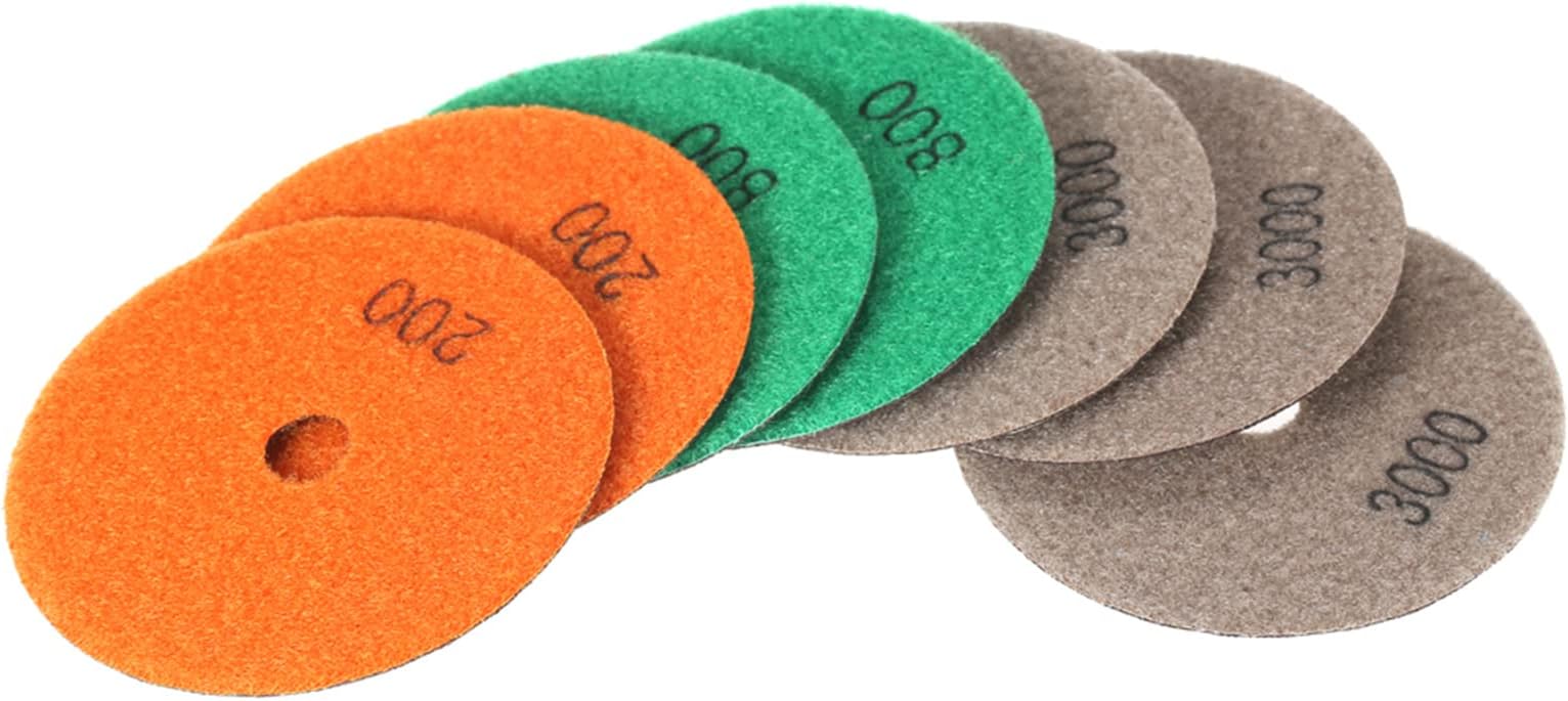 7pcs/Set 4-inch Diamond Dry Polishing Pads Grinding Disc for Granite Marble Stone Ceramic Tiles