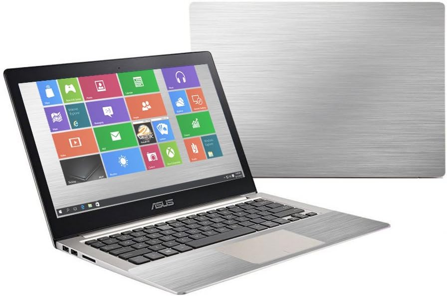 MightySkins Skin Compatible with Asus Zenbook 13.3" - Cold Steel | Protective, Durable, and Unique Vinyl Decal wrap Cover | Easy to Apply, Remove, and Change Styles | Made in The USA