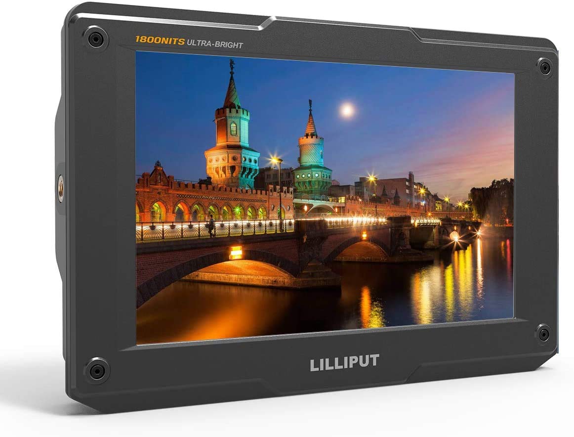 LILLIPUTH7 7 inch 1920x1200 Camera Top Broadcast Monitor 1800cd/㎡ 3D-LUT with 4K HDMI input output Camcorder DSLR for A7 A7R A7S III IV A9 GH5s BMPCC 4K /6K (Battery not included)