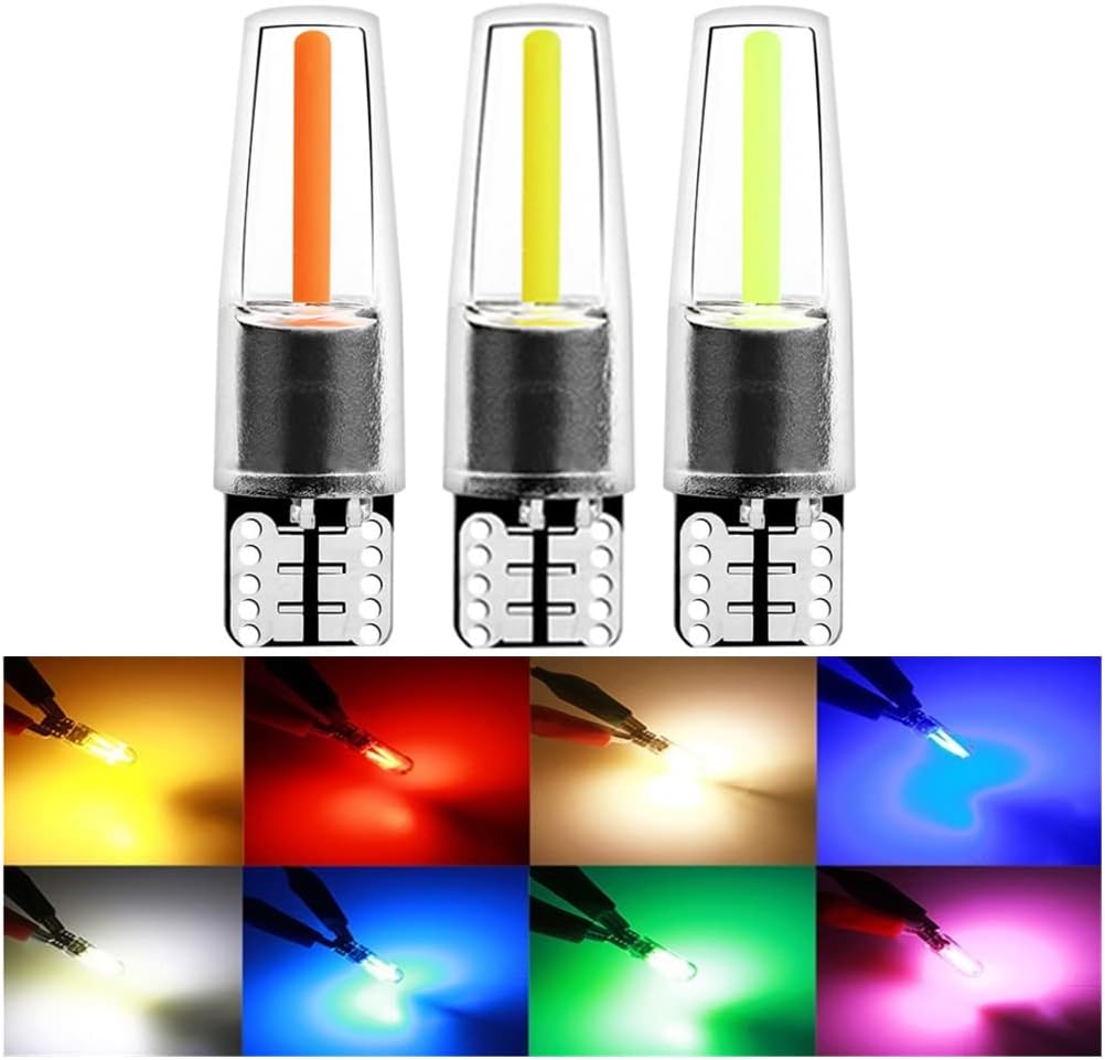 (10Pack) T5 T10 Wedge Base Led Bulbs 12v Low Voltage Landscape, Ac/Dc