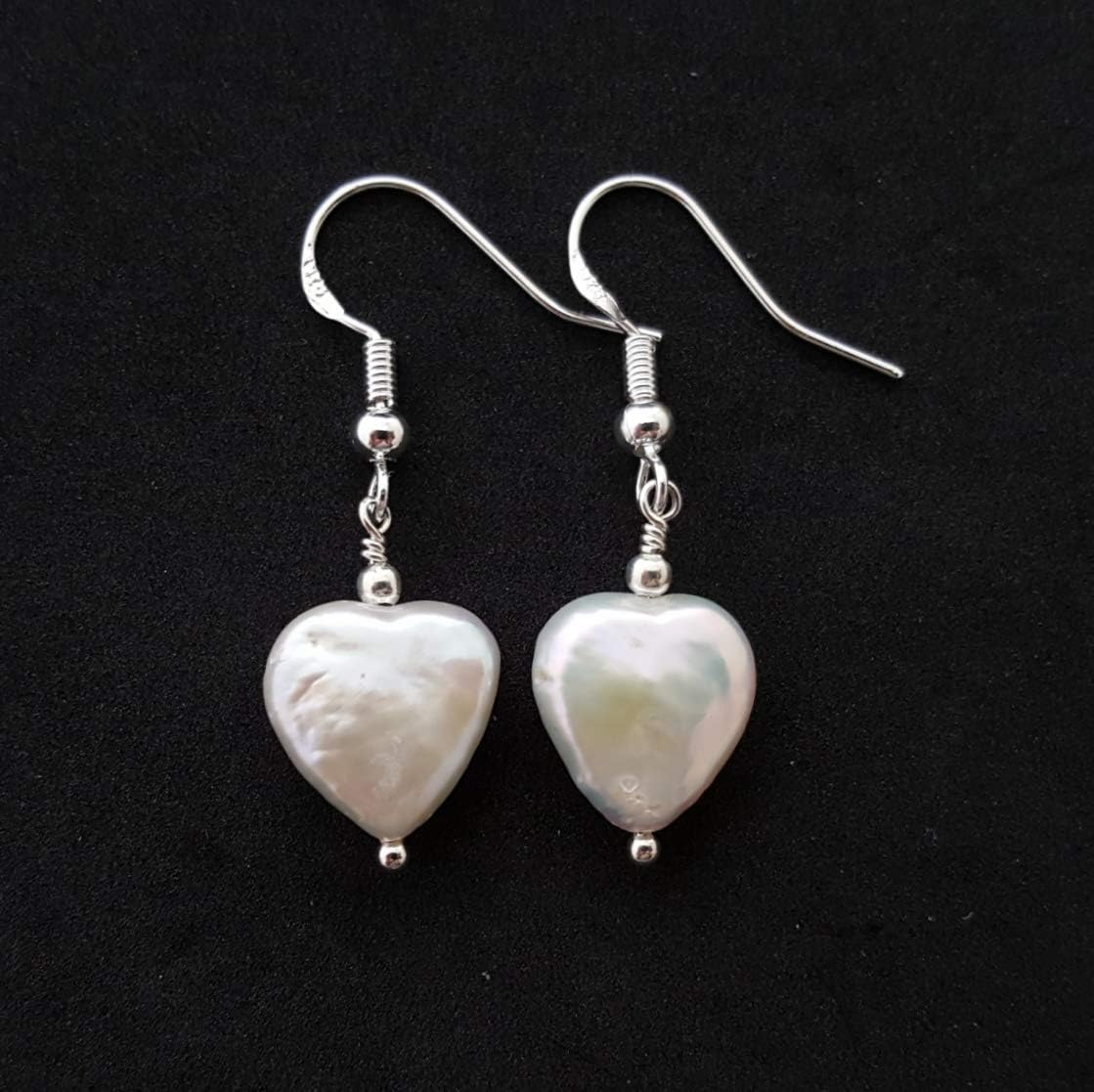 Yinahawaii Handmade Sea Glass Earrings, Hawaiian Jewelry for Women, Twin Tiny Heart Earrings, Unique Sea Glass Jewelry For Women Birthday Gift For Women