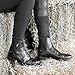 HORZE Kilkenny Women’s Paddock Boots | Synthetic Leather Horse Riding Boots with Elastic Panels, Fixed Laces, and Back Zippers - Black - 8.5