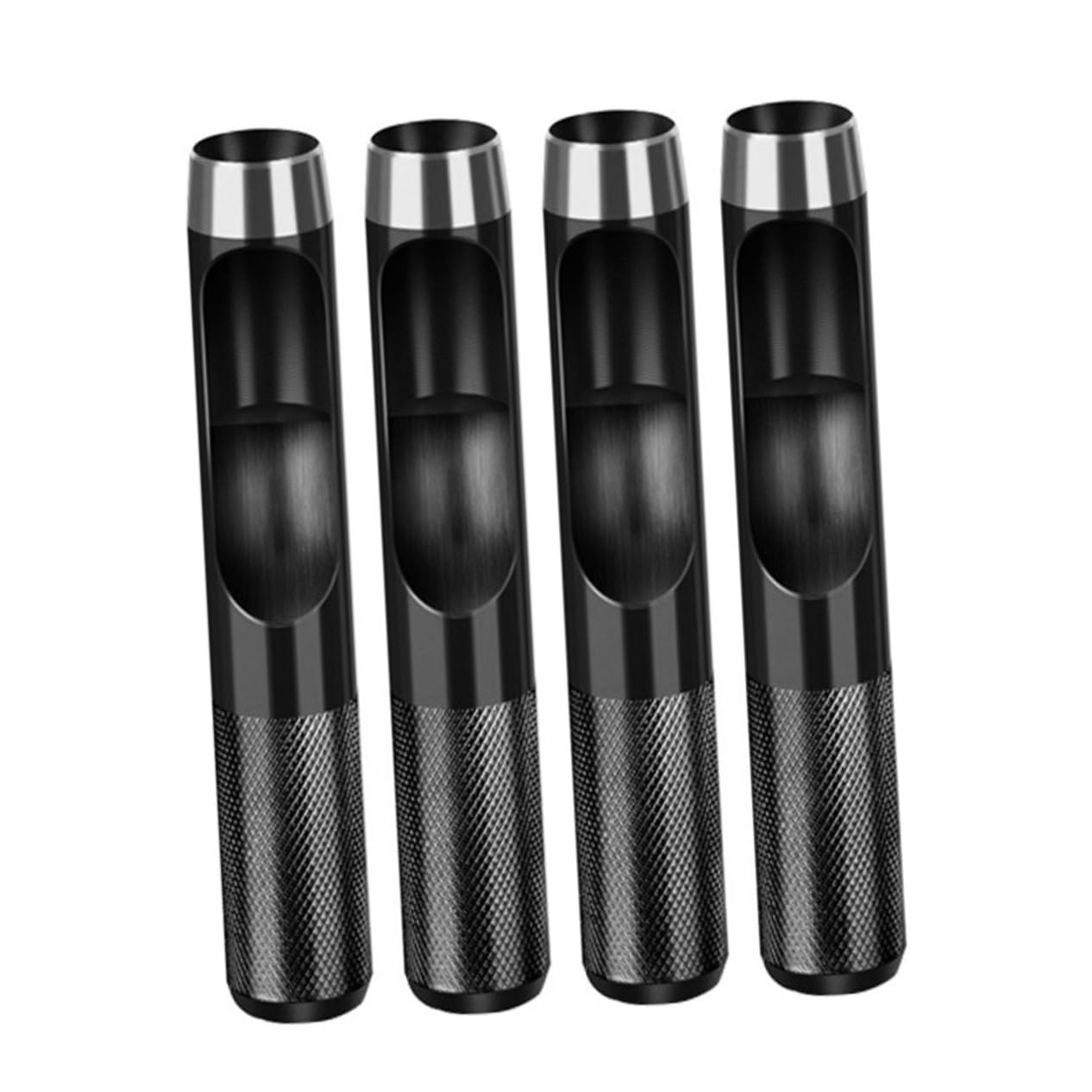 HOMSFOU 10-Piece Belt Punch Set Leather Hole Punch Chisel for Belt Hole Punching (1-6mm) Non-Slip Handle Smooth Incisions