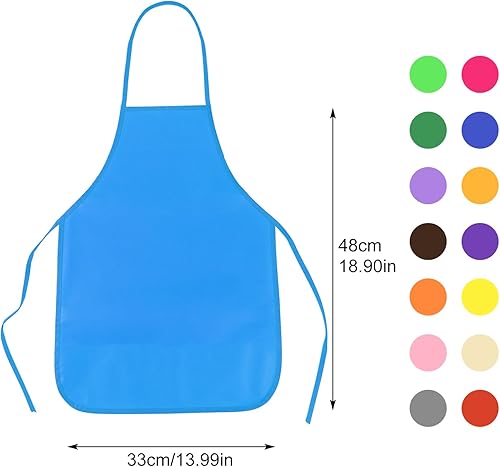 Miniatura 2 de PLULON Delantales de pintura para niños, delantales para pintura, delantales artísticos, a granel para actividades artísticas, manualidades, hogar,