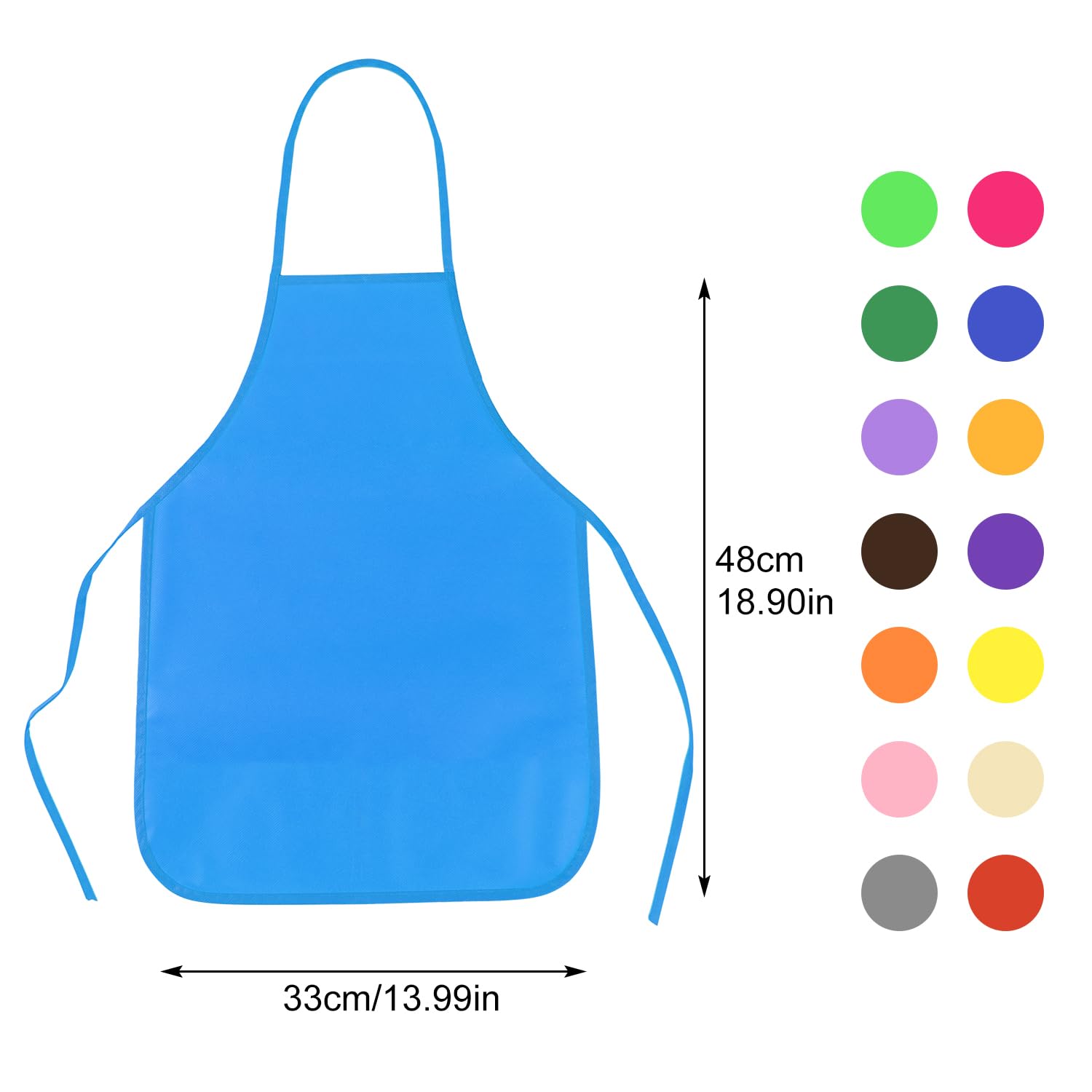 PLULON 15 Pcs Kids Apron Painting Aprons, Kids Aprons for Painting Art Apron Smocks Bulk for Art Activity Craft Home Kitchen Classroom Party Supplies