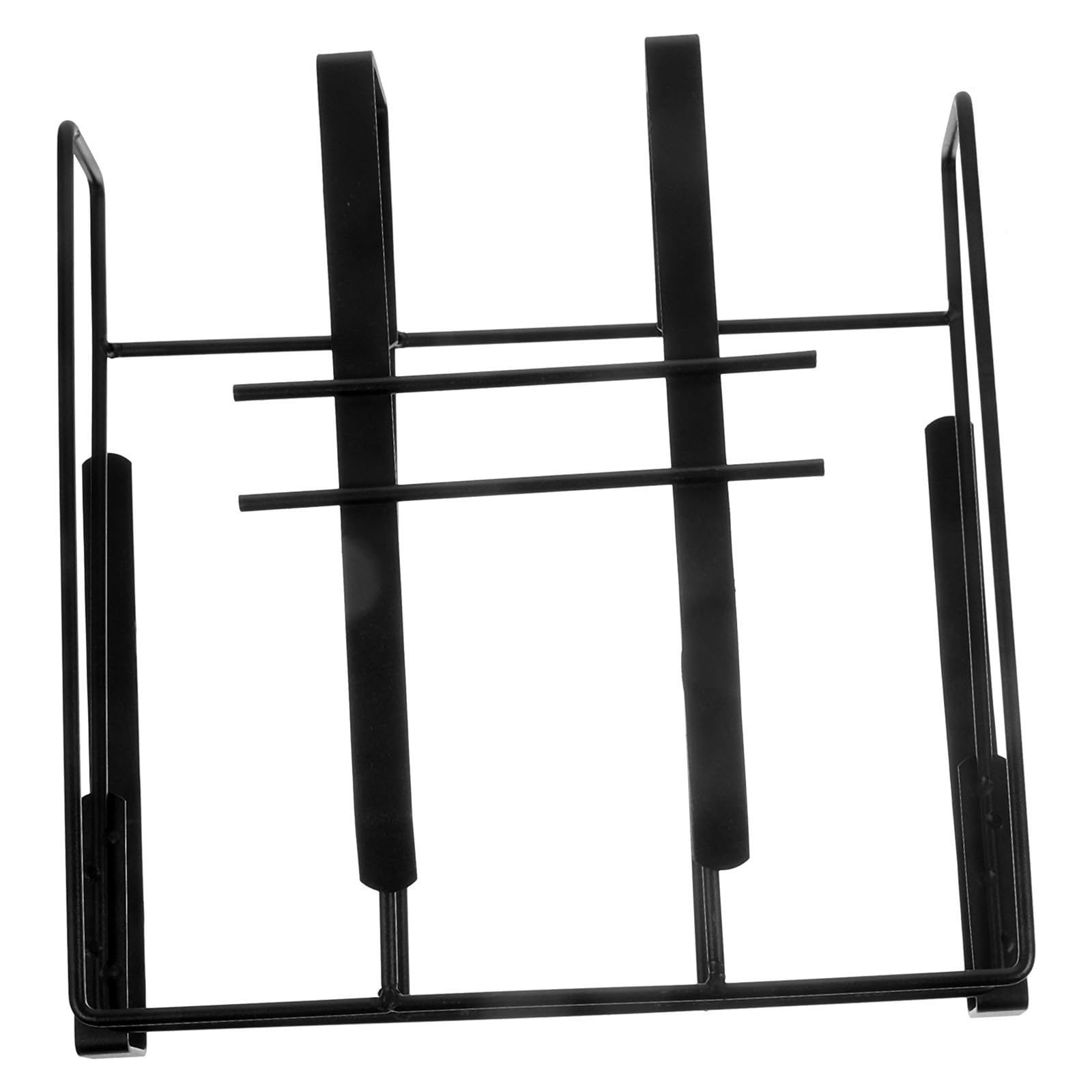 Luxshiny Under Cabinet Cutting Board Rack Stainless Steel Pot Lid Chopping Board Hanging Rack Pan Cover Holder Kitchen Storage Shelf Cabinet Organizer for Kitchen Black