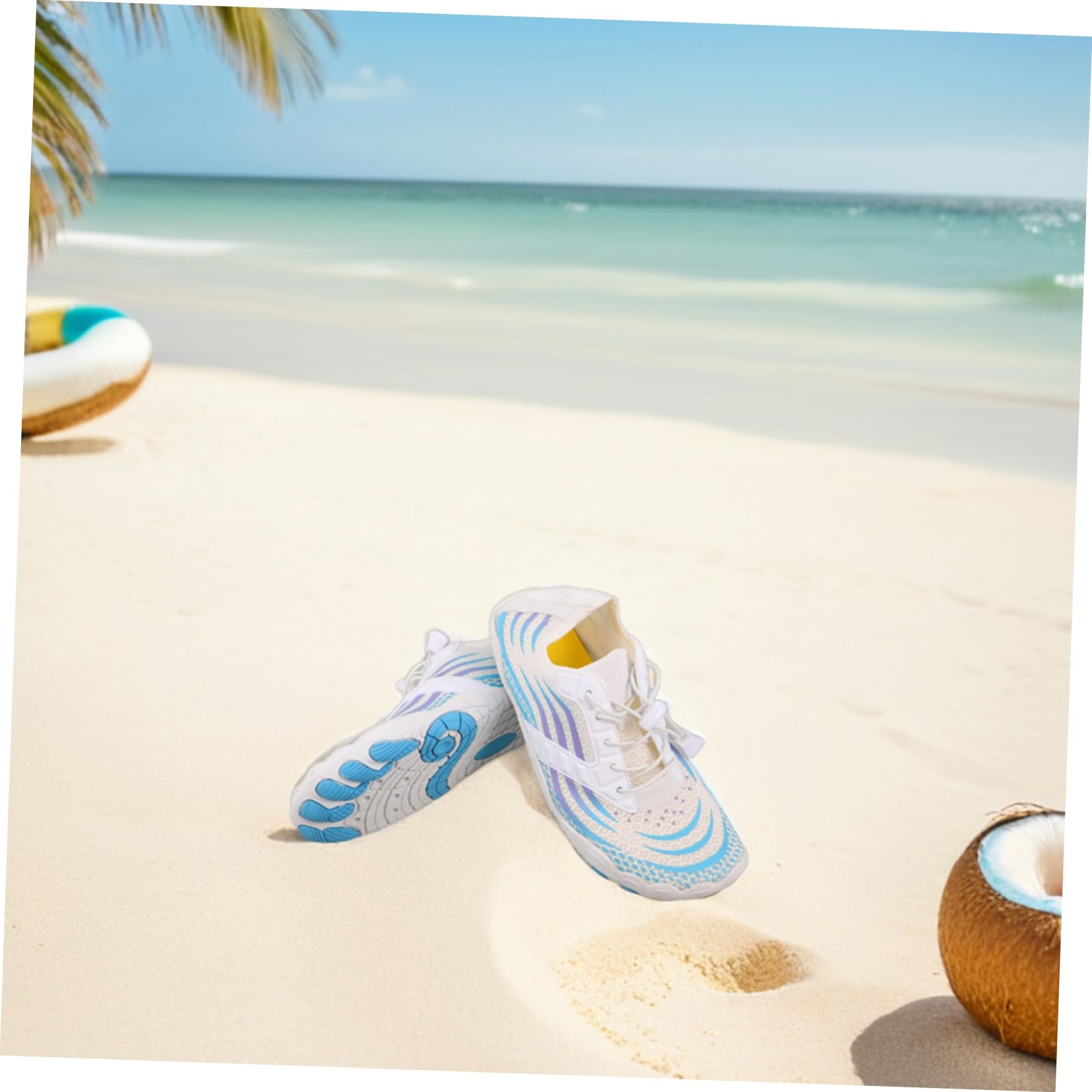 ibasenice Unisex Barfuß Wasserschuhe Strandschuhe Schnell Trocknend Atmungsaktiv Wassersportschuhe für Schwimmen Kajak Surfen