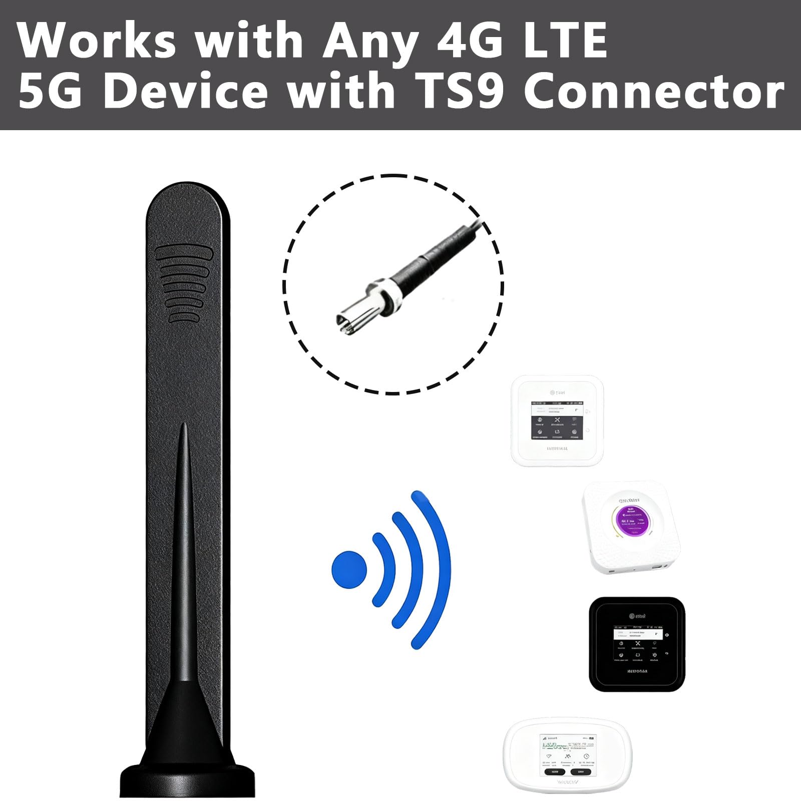 5G/4G LTE GSM Antenna TS9 Base Magnetica Esterna Antenna 15dBi Antenna di Rete Omnidirezionale per AT&T Nighthawk MR6110 MR6500 M6 Pro MR6150 M5 MR5100 MR5200 5G Mobile Hotspot Router