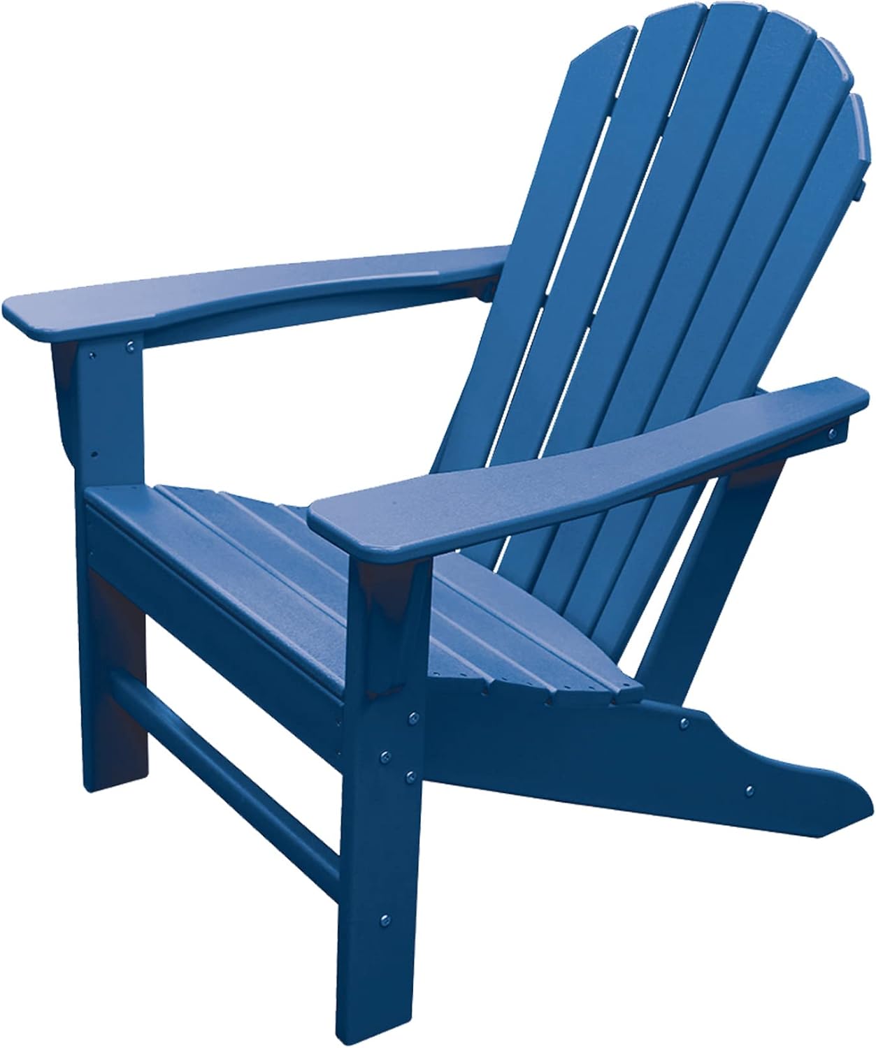 NewTechWood Atlantic Classic Curveback Plastic Weather Resistant Patio Adirondack Chair, Easy Installation, Widely Used in Outdoor, Fire Pit, Deck, Lawn, Outside, Garden Chairs (Ruby Red)