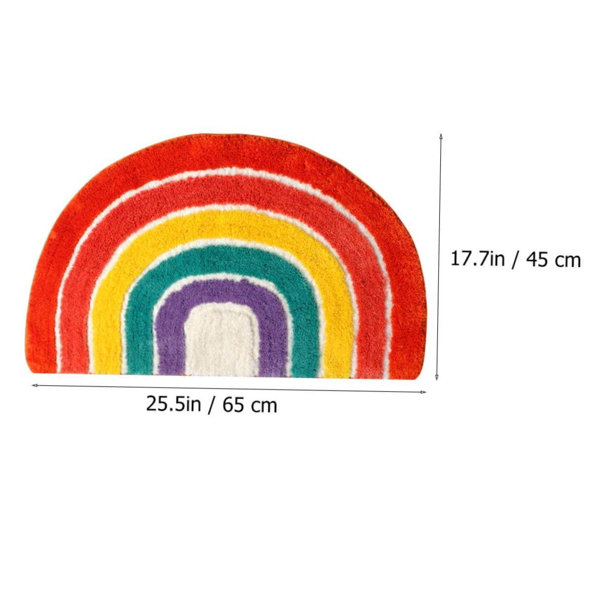 FUNOMOCYA Semi-Circular Bath Mats for Bathroom Floor Absorbent Rug Boys and Girls Playmat Rug