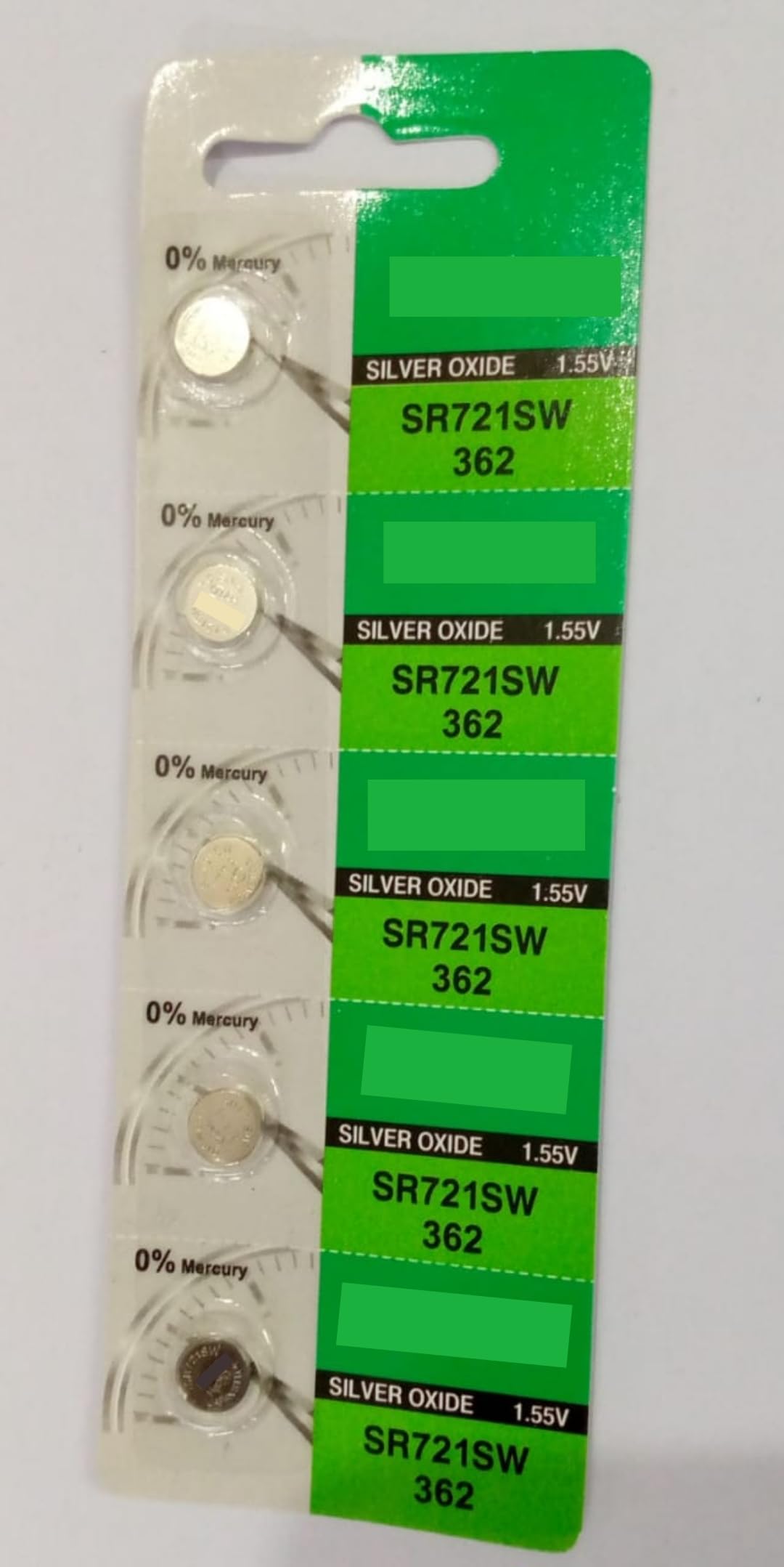 PPI (Pack of 5) Compatible wth ITTA Watch Batteries SR721SW 362 1.55V Silver Oxide Battery Button Cell for Watch Battery Replacement-image-29