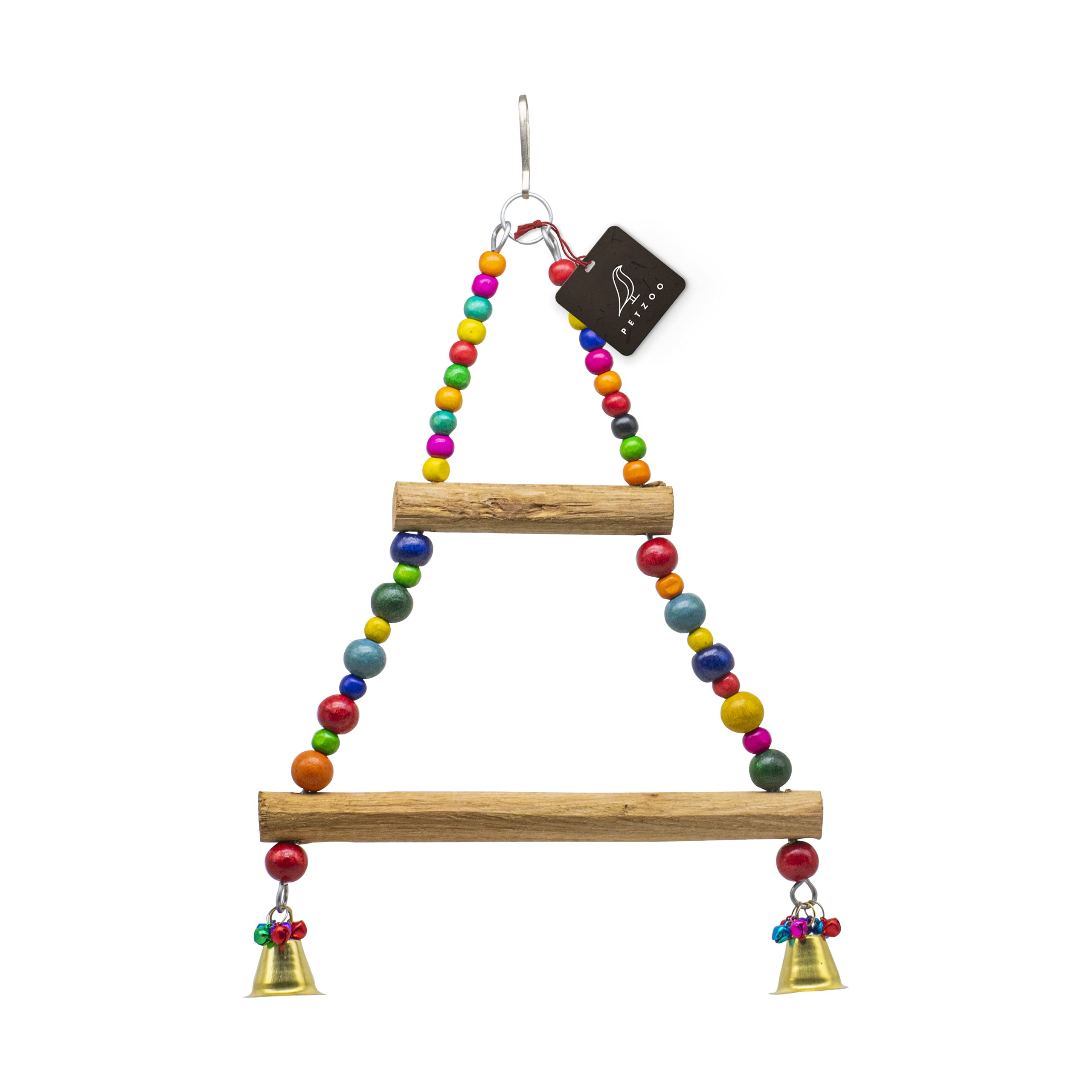 PETZOO Beautiful Bird Perch 2 Floor Triangle Swing Bird Ladder Toy for Birds, Pet Toy, Parrot, Cage Accessories, Resting Toy & Wooden Training Aid for Bird & Parrots (B09C42JXRP) Amazon Price History, Amazon Price Tracker