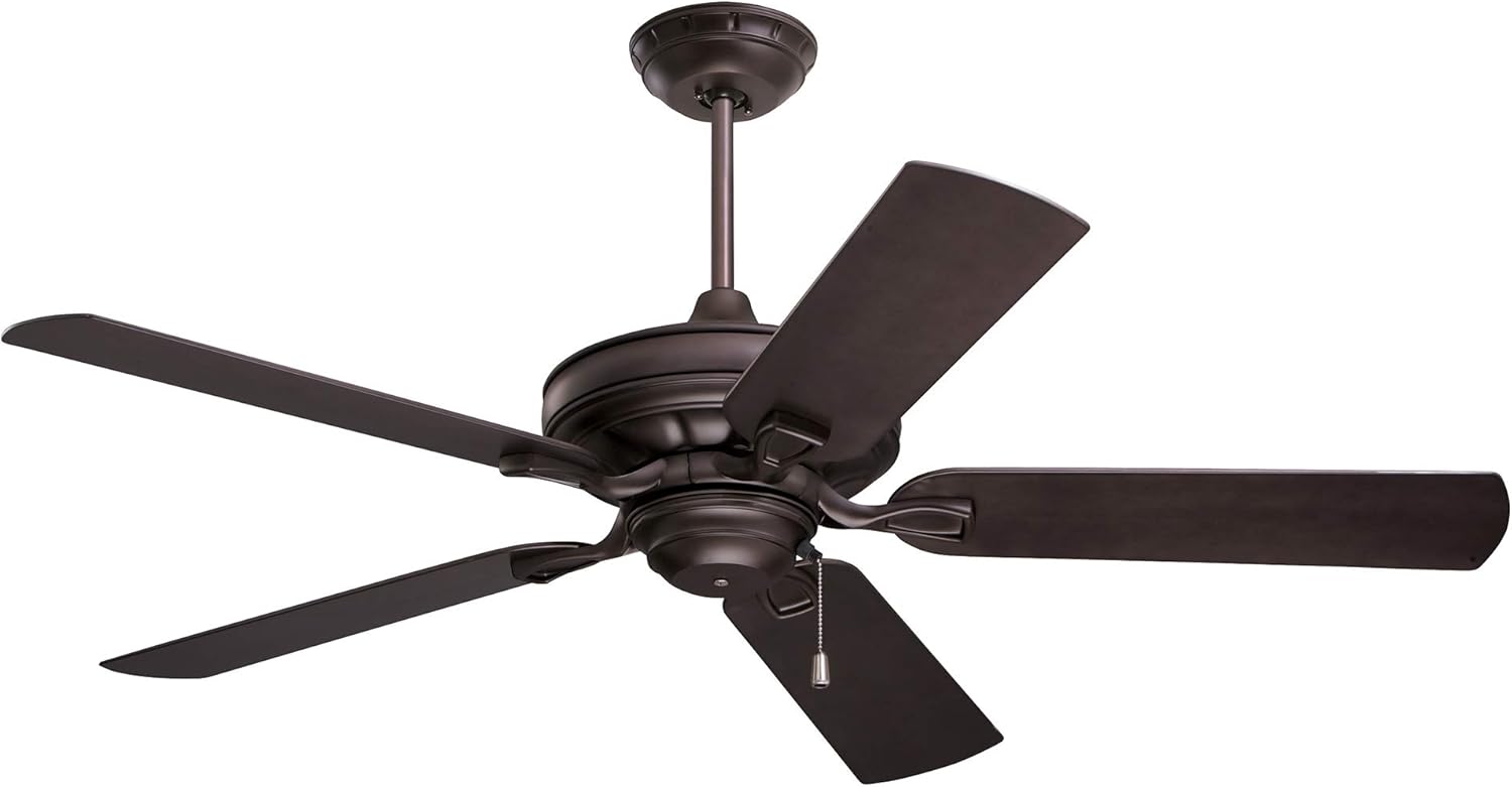 Flash Sale Buy 1 get 1 kathy ireland HOME Veranda Traditional Ceiling Fan, 52 Inch | Indoor/Outdoor with Weather-Resistant Blades | Semi Flush Mount with 4.5-Inch Downrod | Light Kit Adaptable, Oil Rubbed Bronze