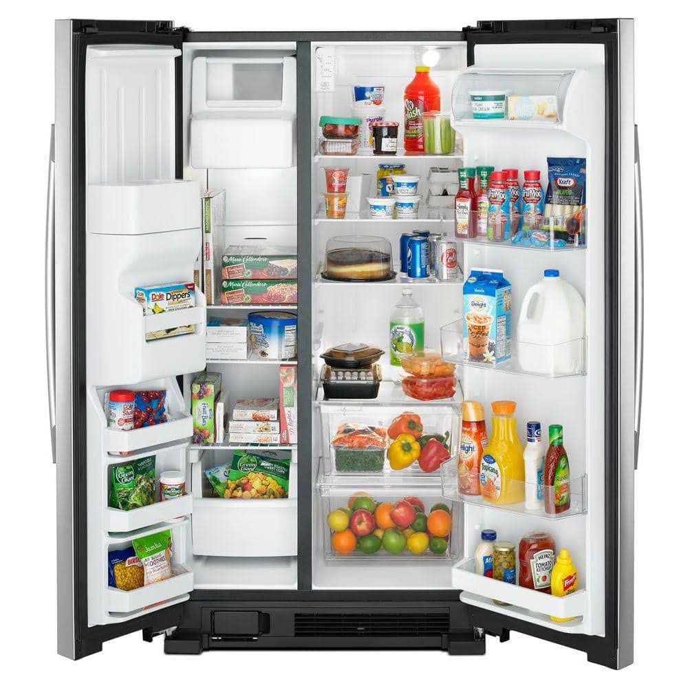 Amana ASI2575GRS 25 Cu. Ft. Stainless Steel Side-by-Side Refrigerator on Fridge.com