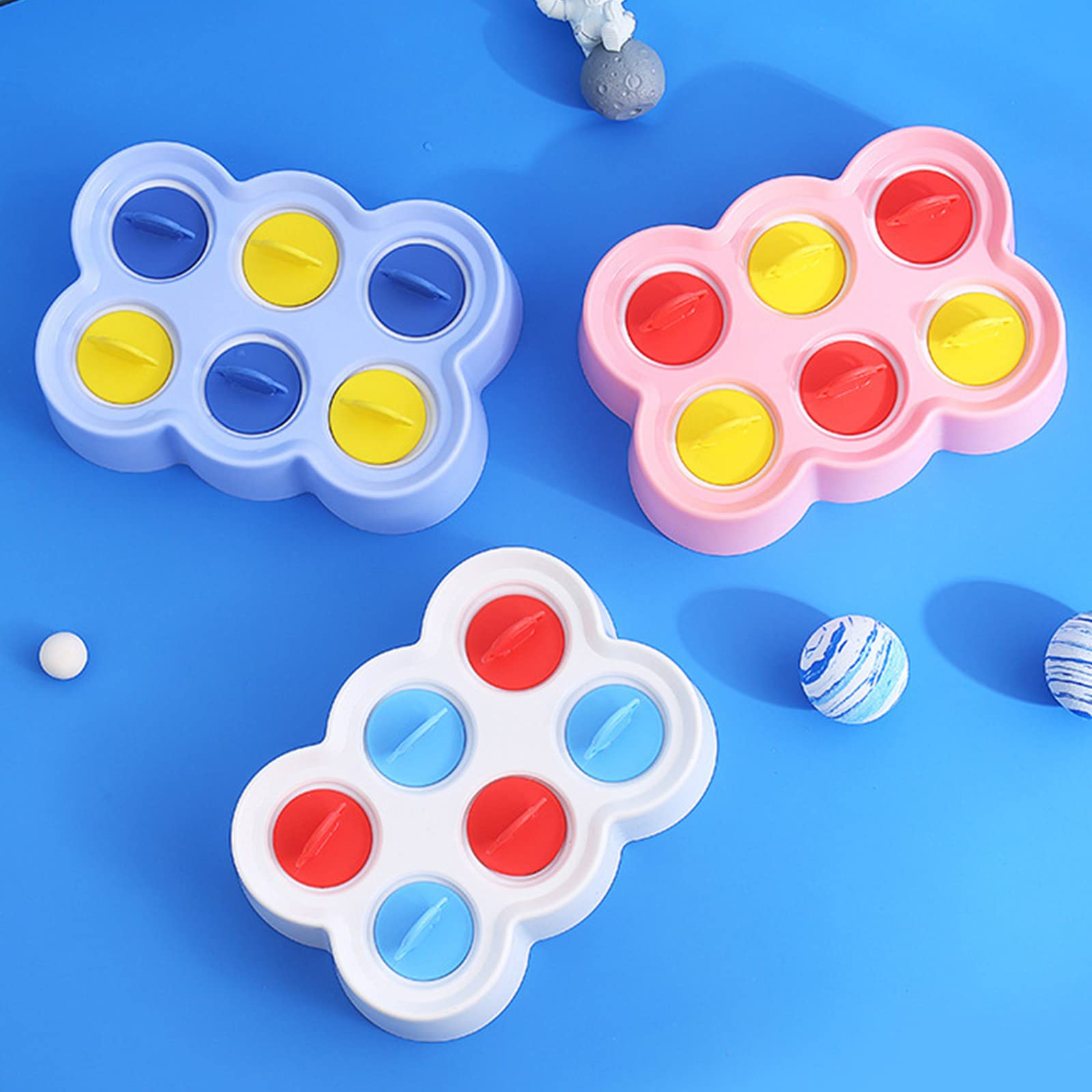 Molde de helado reutilizable fácil liberación Cómodo sostener for niños Fácil limpiar Se puede desmontar(Blue)
