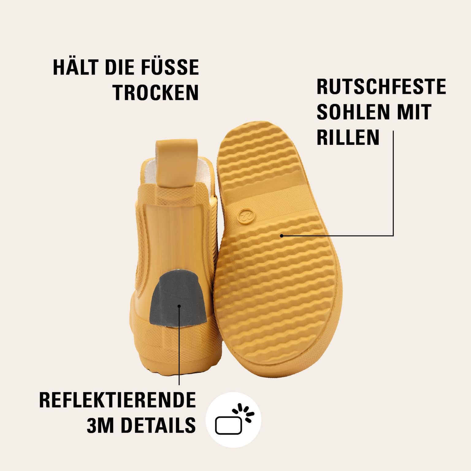 Mikk-line Botas de goma cortas para niños | Botas de goma para niños | Botas de lluvia impermeables para niños | Botas de agua cortas para niños | Botas de lluvia para niños