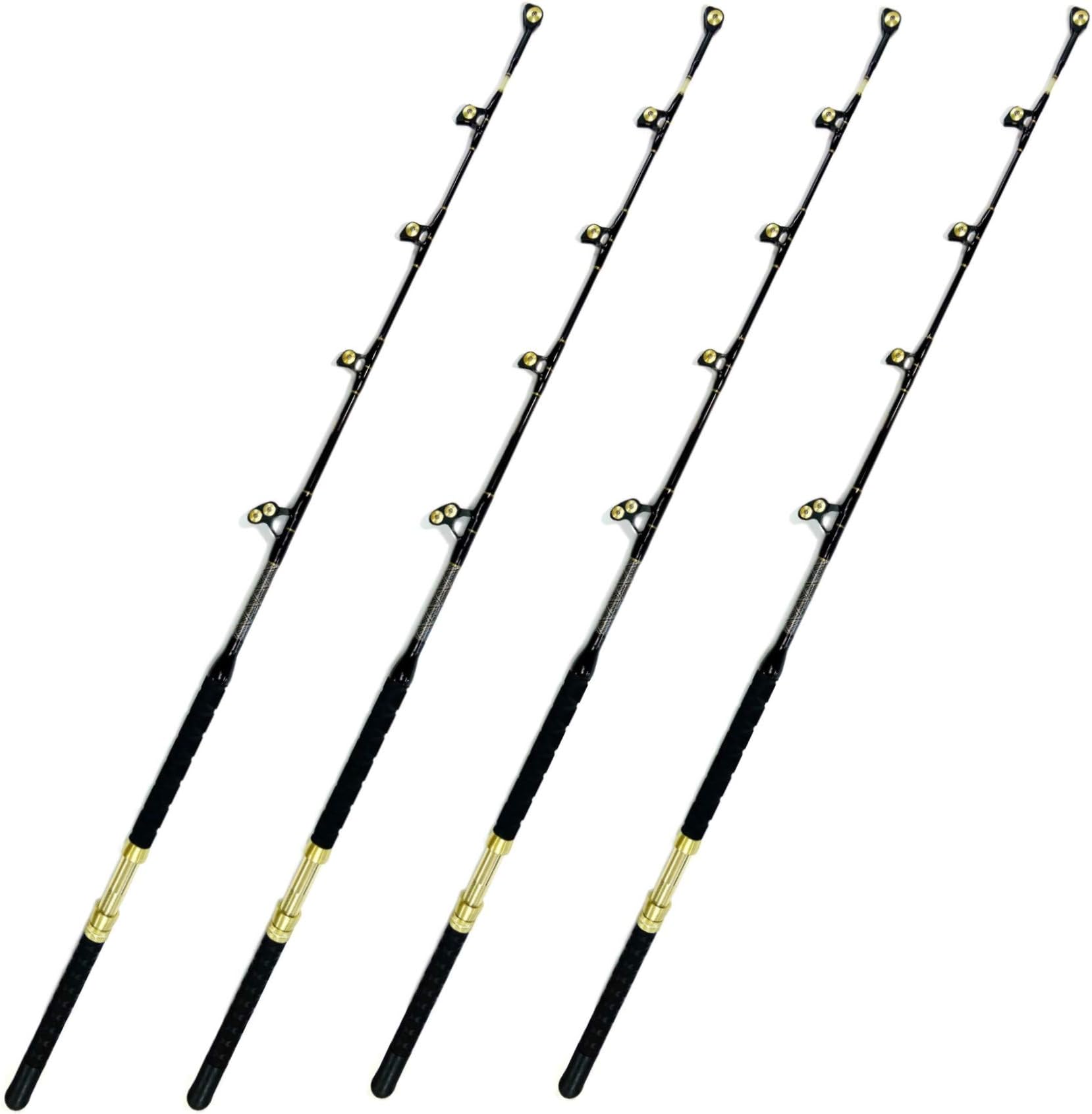 EatMyTackle 100-120 Pound Fishing Rods - Blue Marlin Tournament Edition (4 Pack)