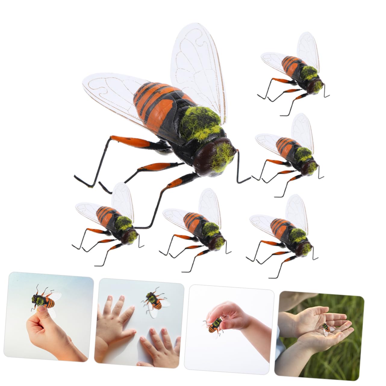 HEMOTON 24pezzi Modellini Api Per Decorazioni Da Giardino e Ufficio Simulazione Per Educazione e Fotografia Accessorio Didattico Per e Appassionati Insetti
